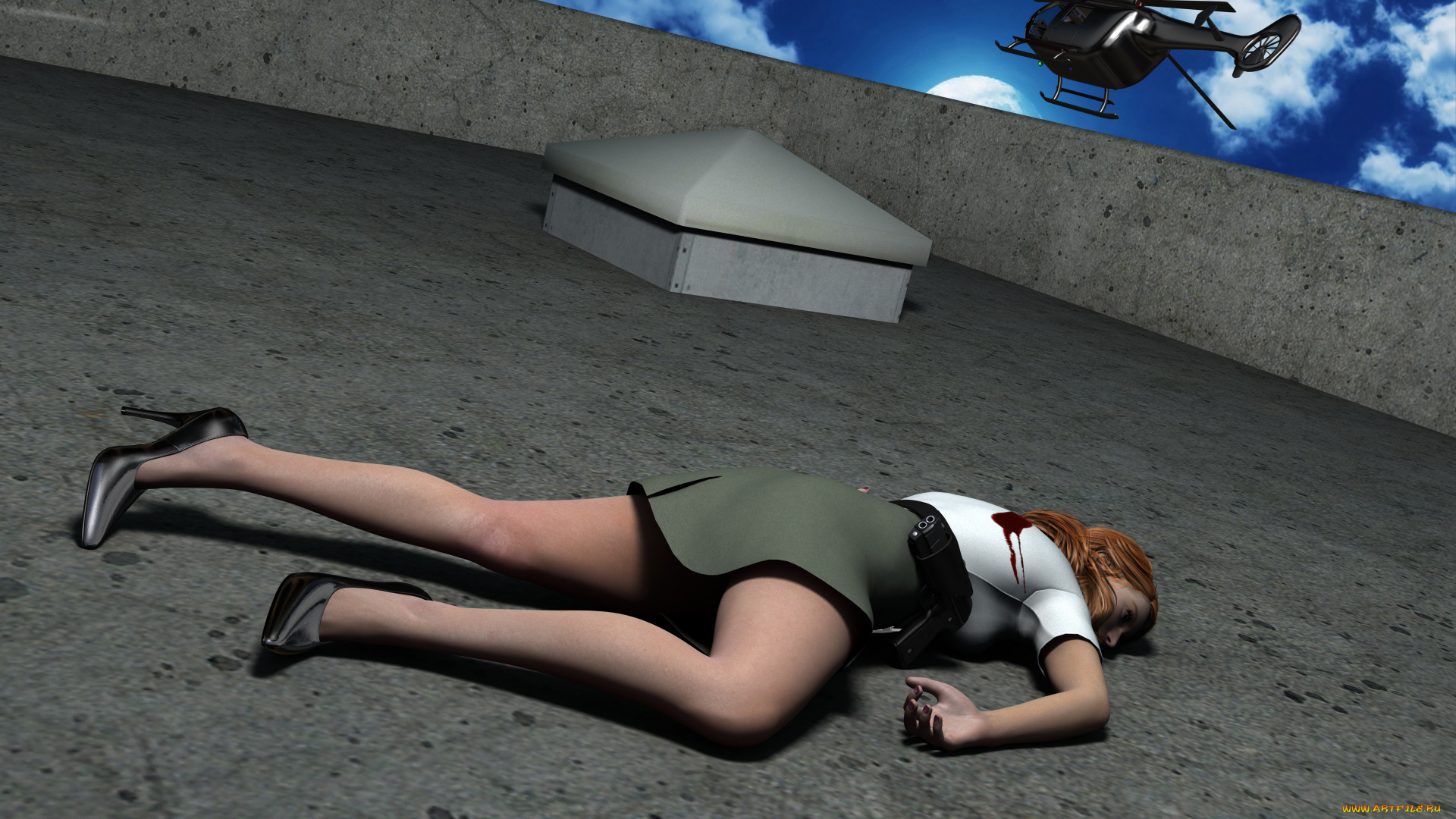 black, attack, 3д, графика, fantasy, , фантазия, девушка