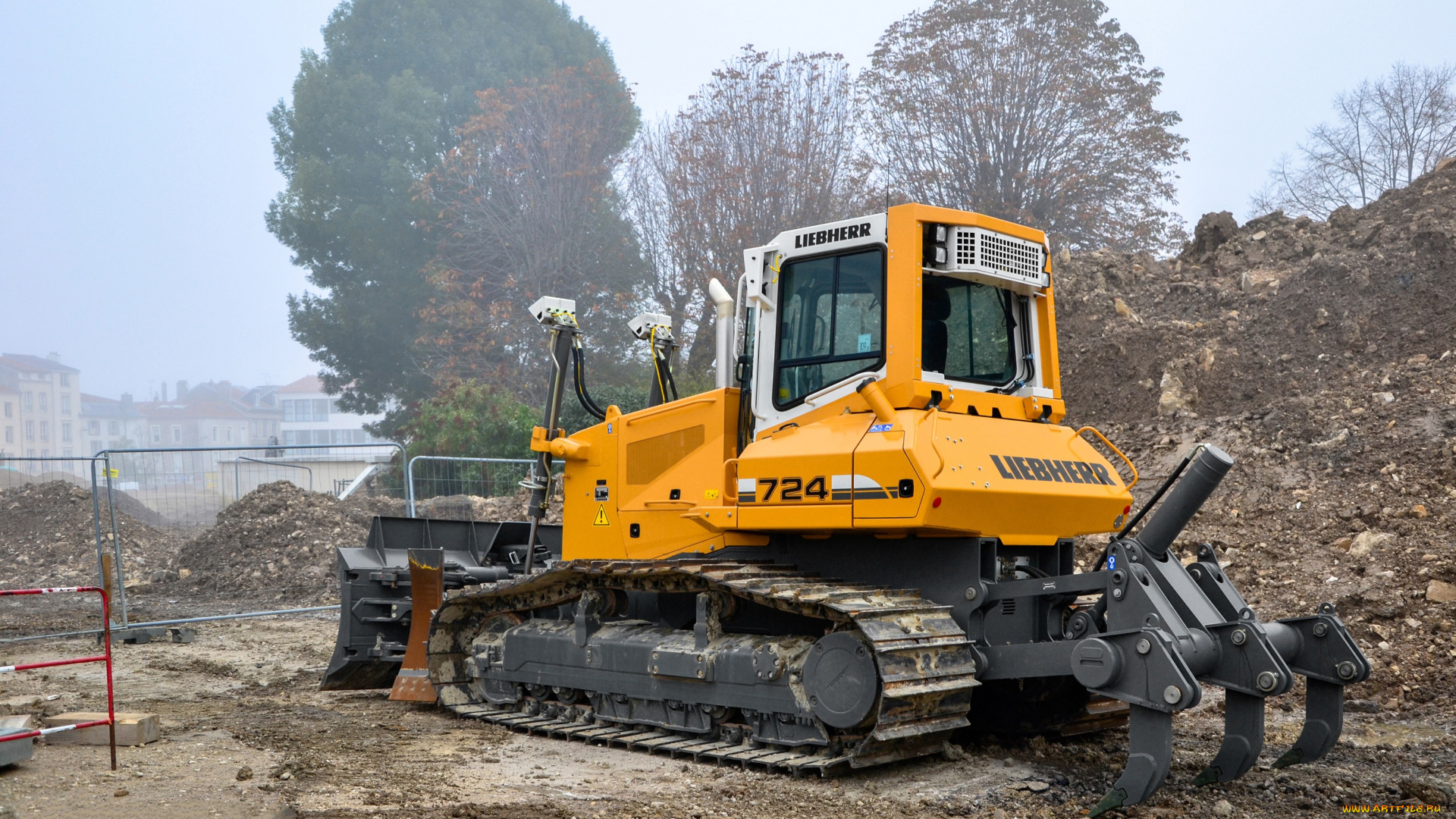 liebherr, pr, 724, техника, бульдозеры, мощь, ковш, бульдозер