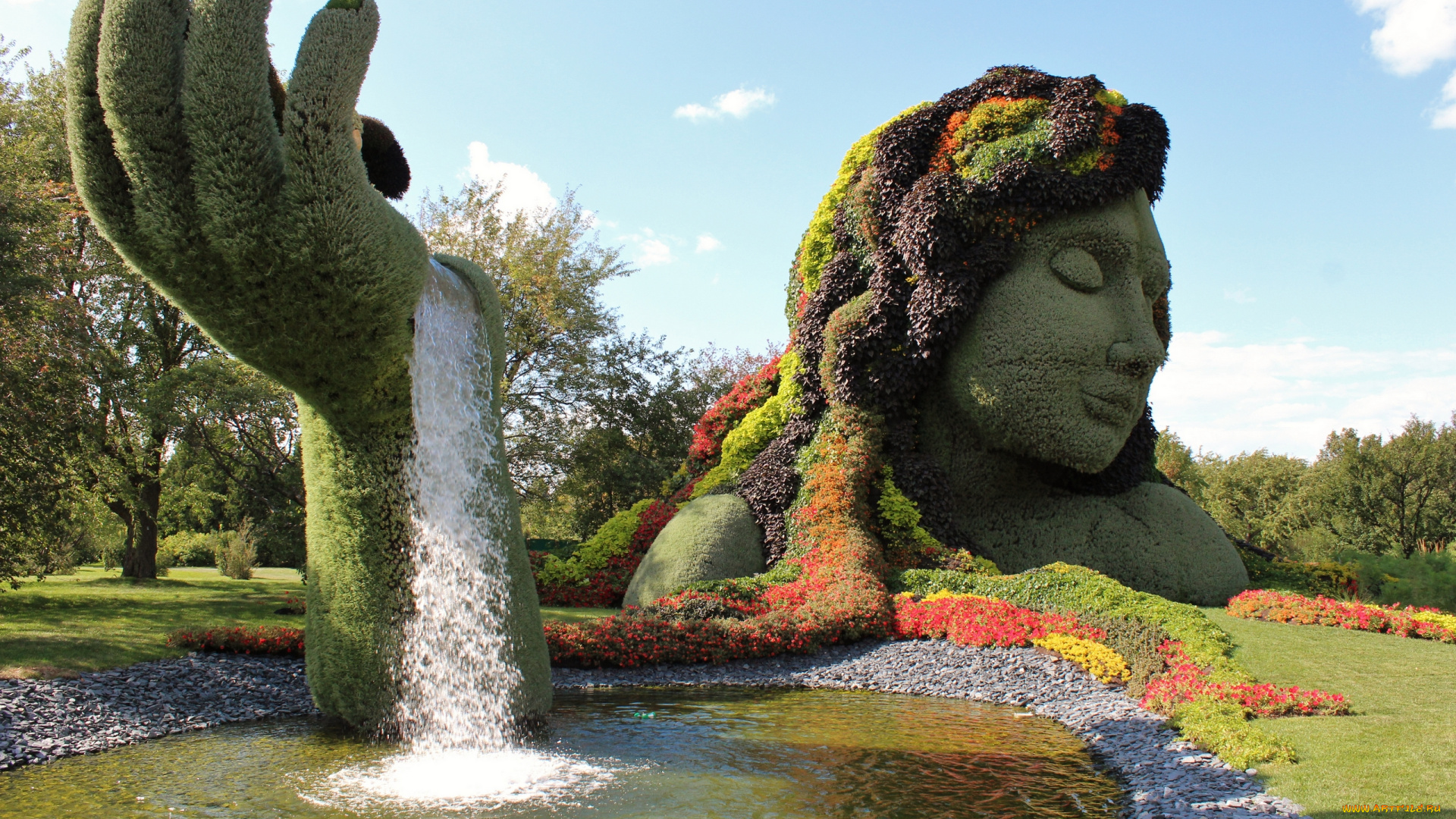 природа, парк, выставка, калифорния, ботанический, сад, квебек, монреаль