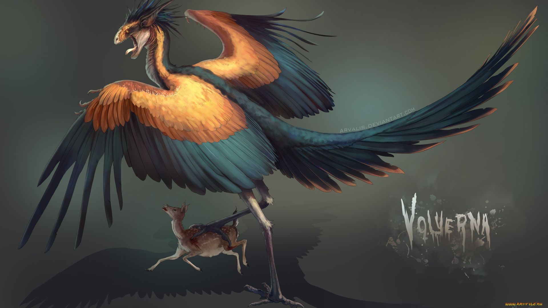 рисованные, животные, , доисторические, олень