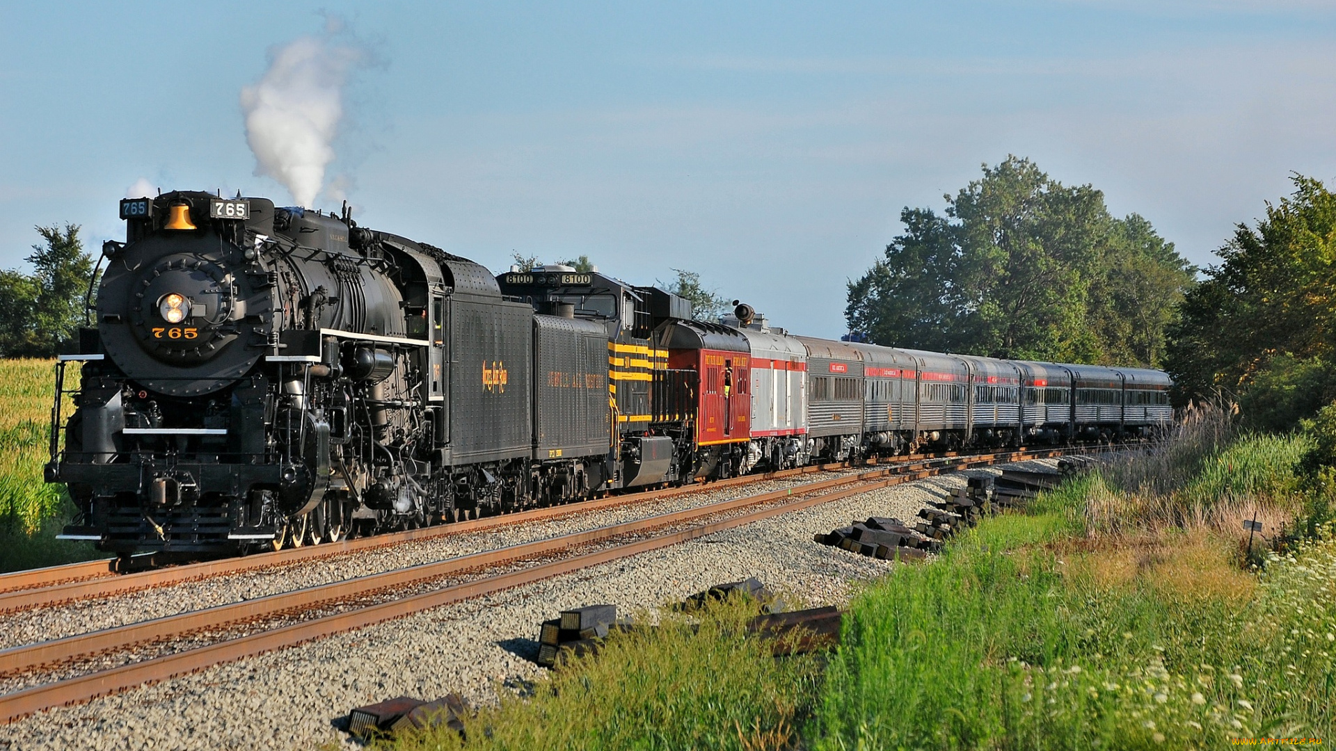 техника, паровозы, железная, локомотив, состав, рельсы, дорога