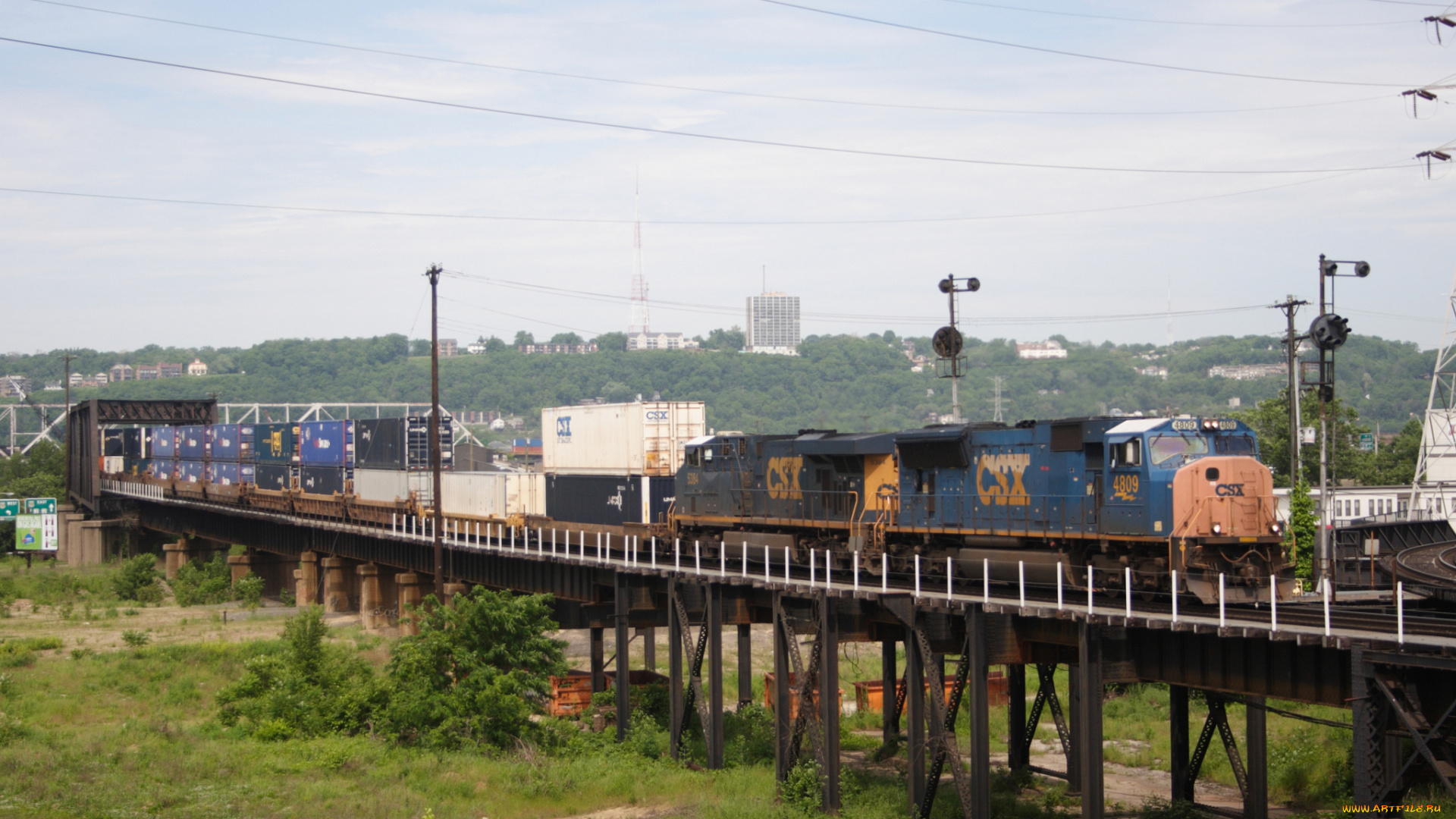 техника, поезда, локомотив, железная, рельсы, дорога