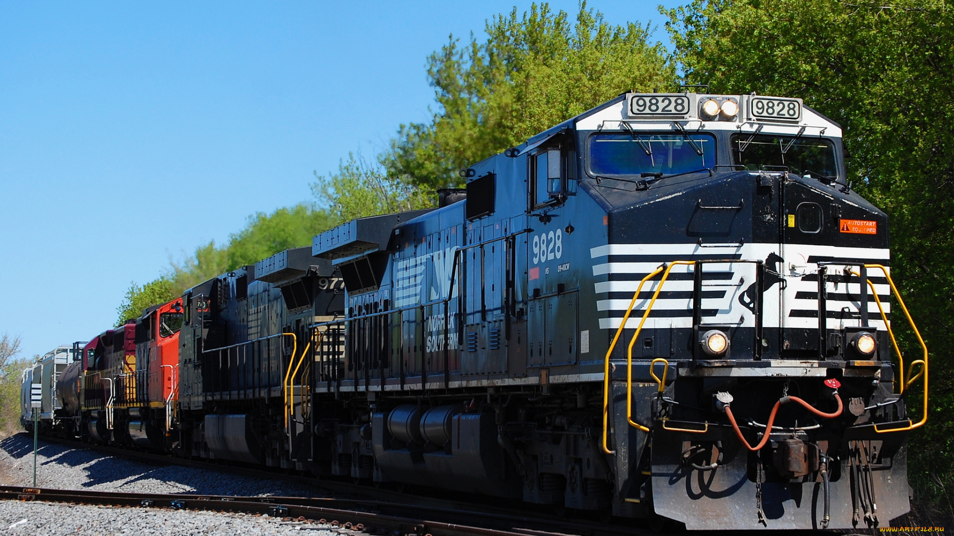 техника, поезда, состав, рельсы, локомотив, дорога, железная