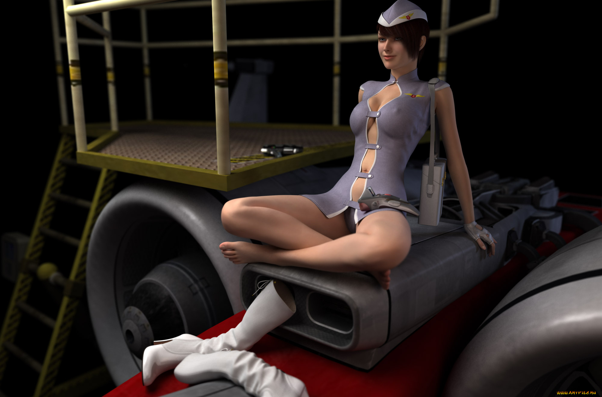 3д, графика, people, , люди, девушка, сапожки