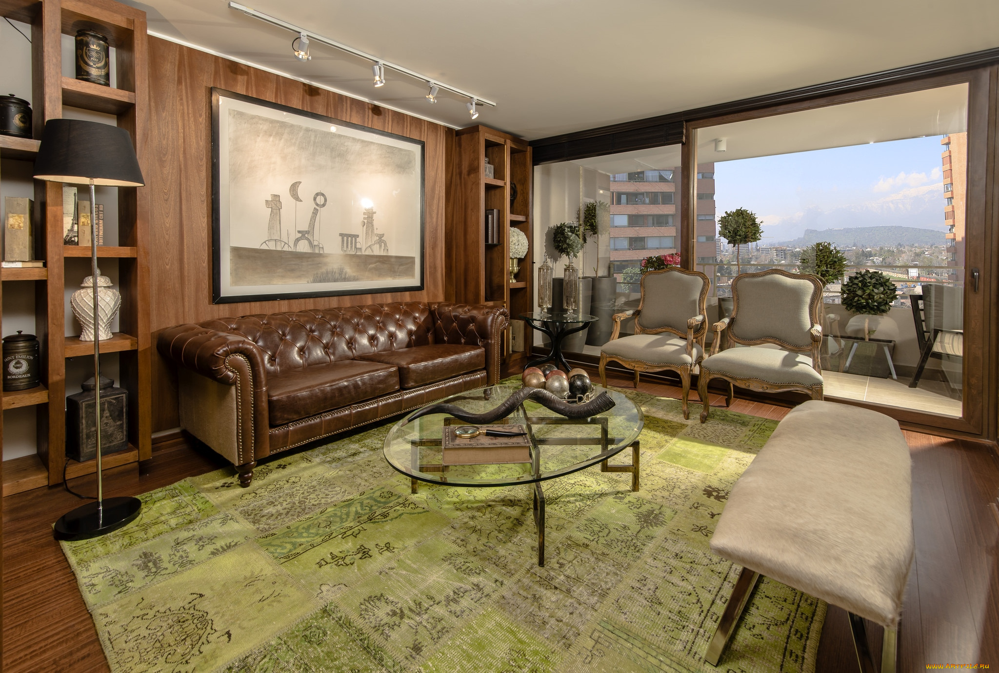 интерьер, гостиная, диван, картина