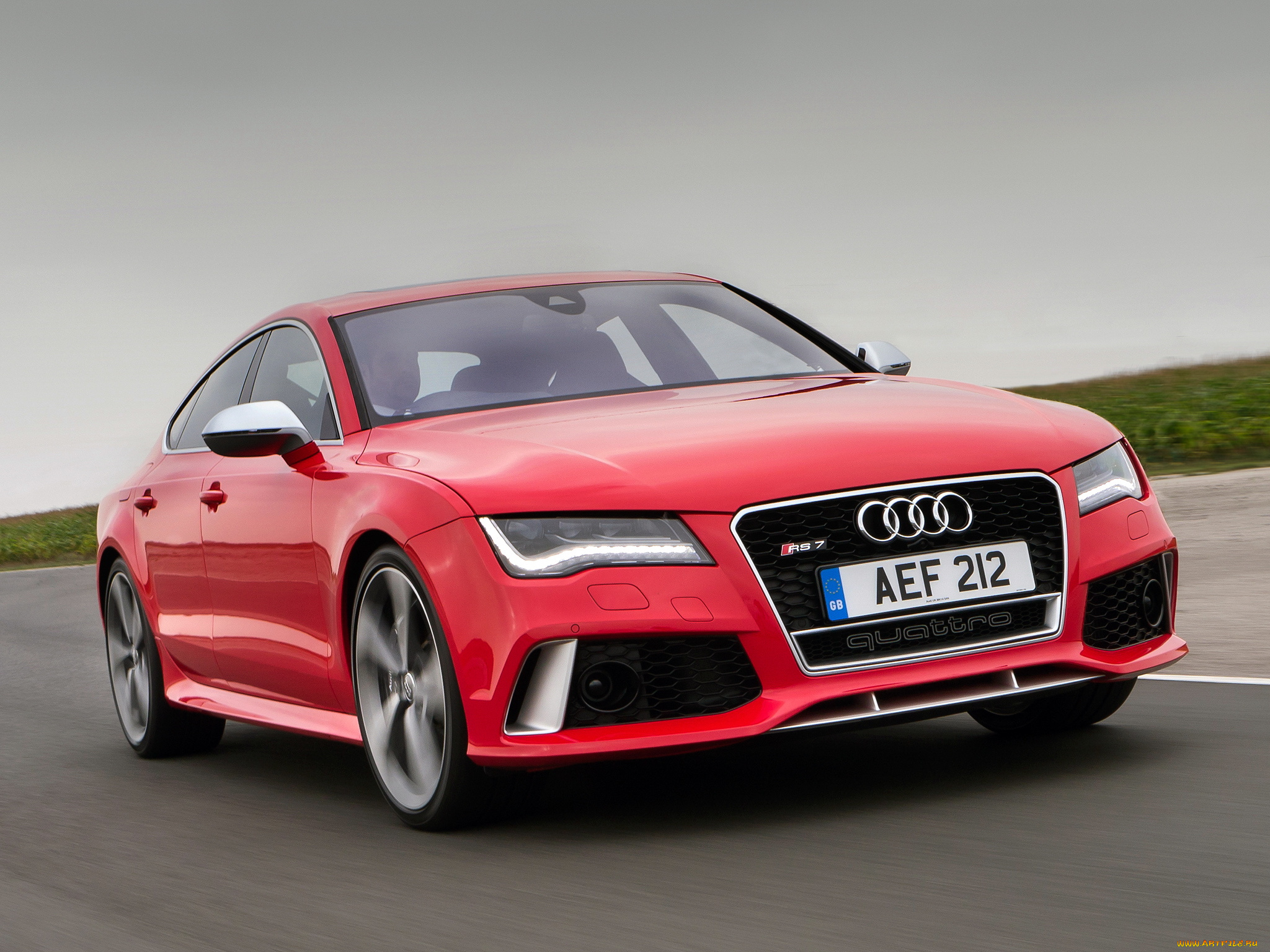 автомобили, audi, uk-spec, sportback, rs7, красный, 2013