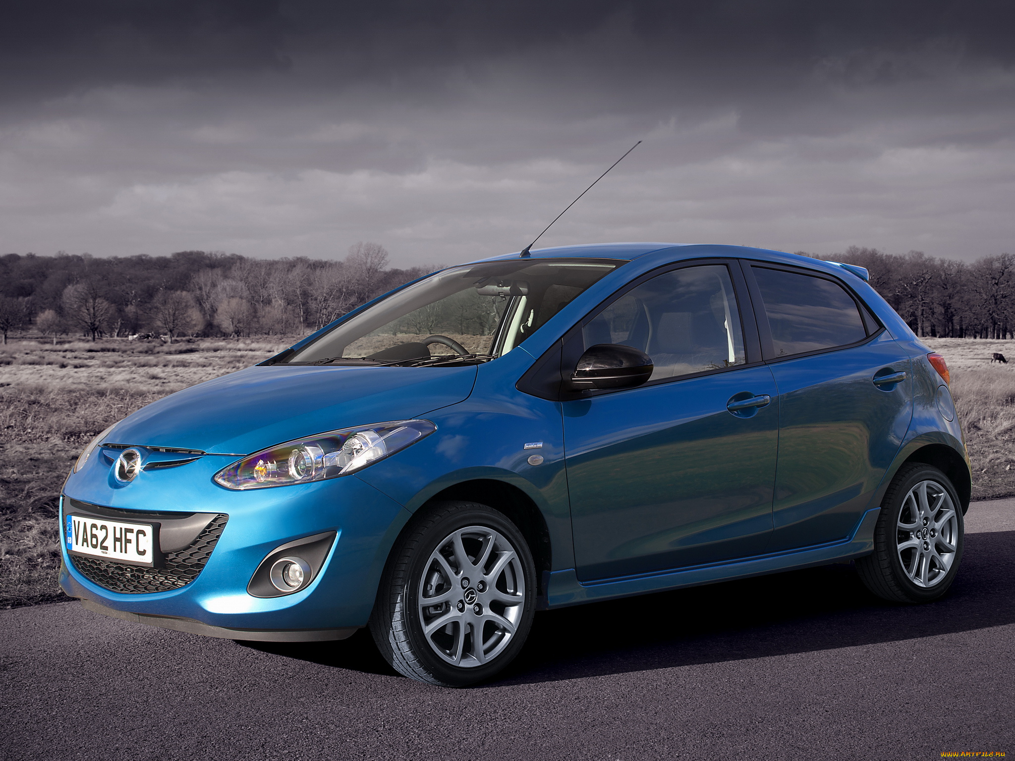 автомобили, mazda, синий, 2013, de2, venture, mazda2