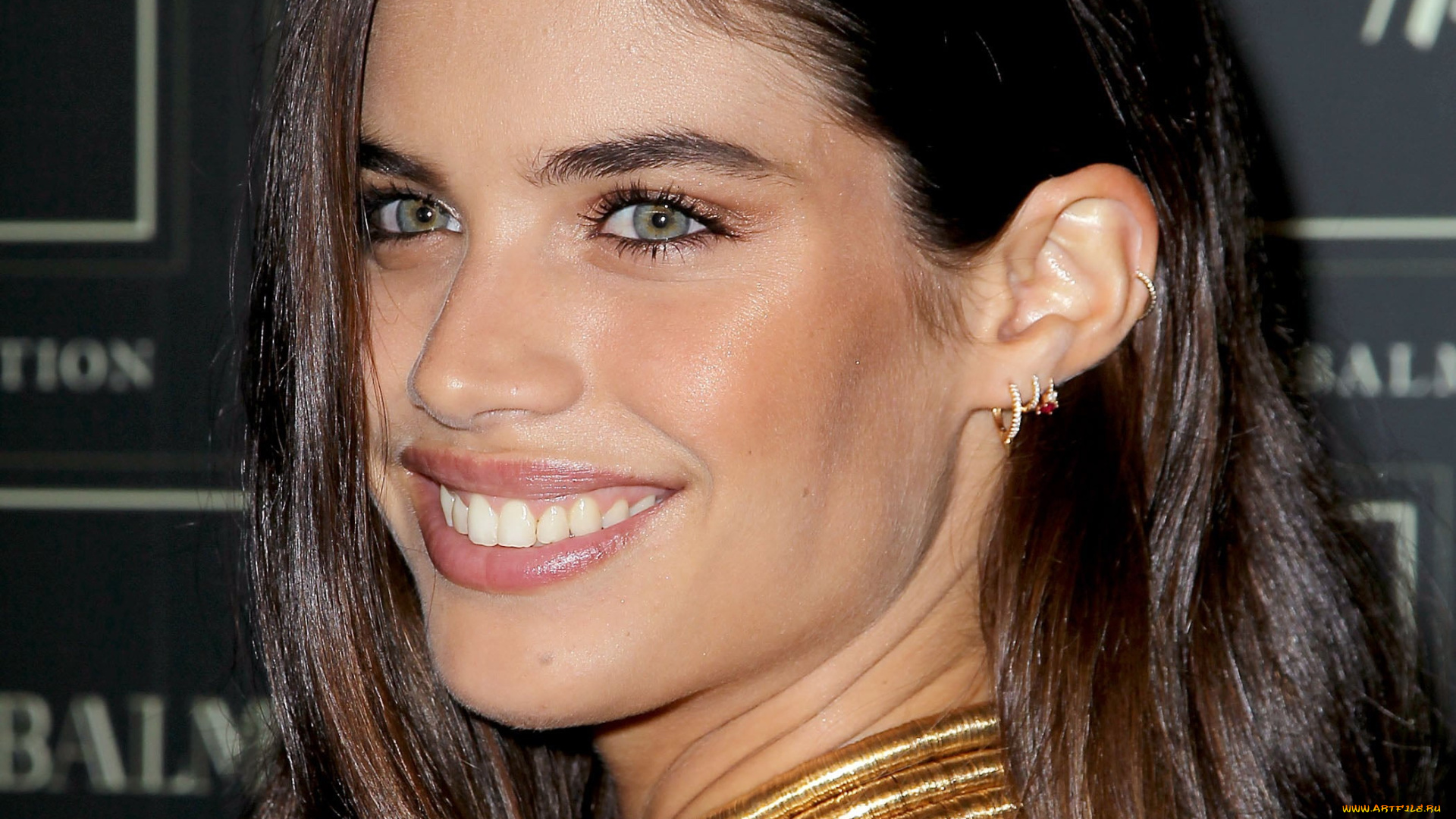 девушки, sara, sampaio, ожерелье, лицо, улыбка, модель, сара, сампайо