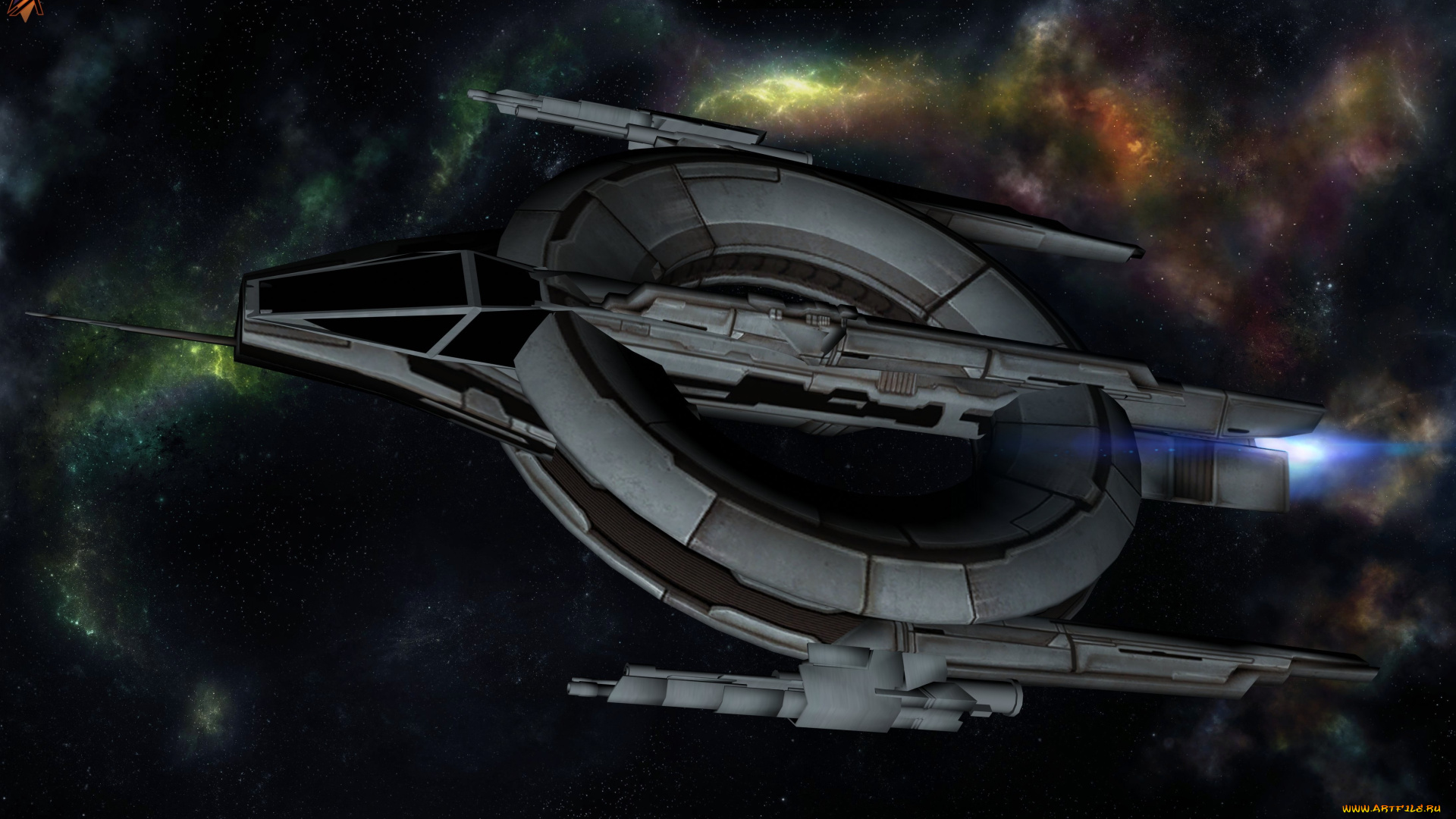 космос, арт, вселенная, полет, космический, корабль