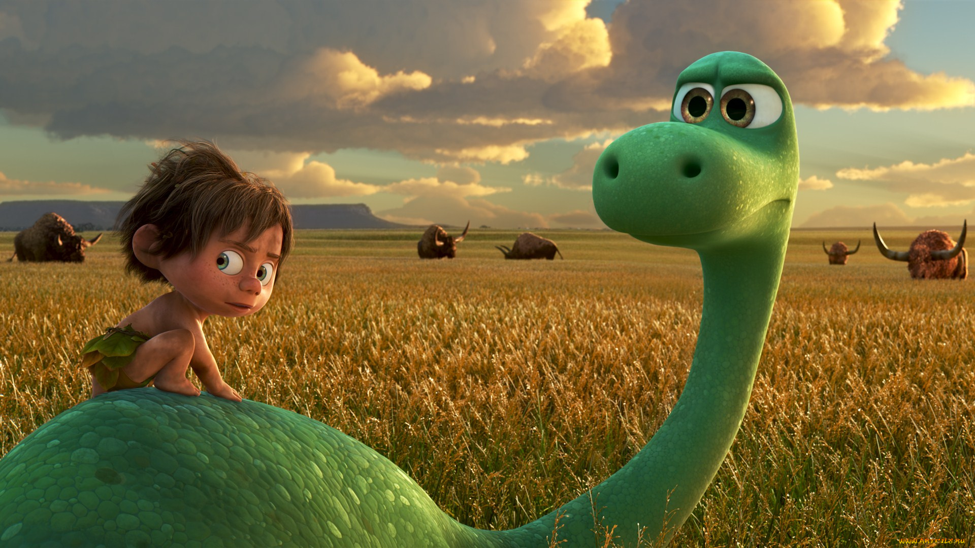 мультфильмы, the, good, dinosaur, персонажи