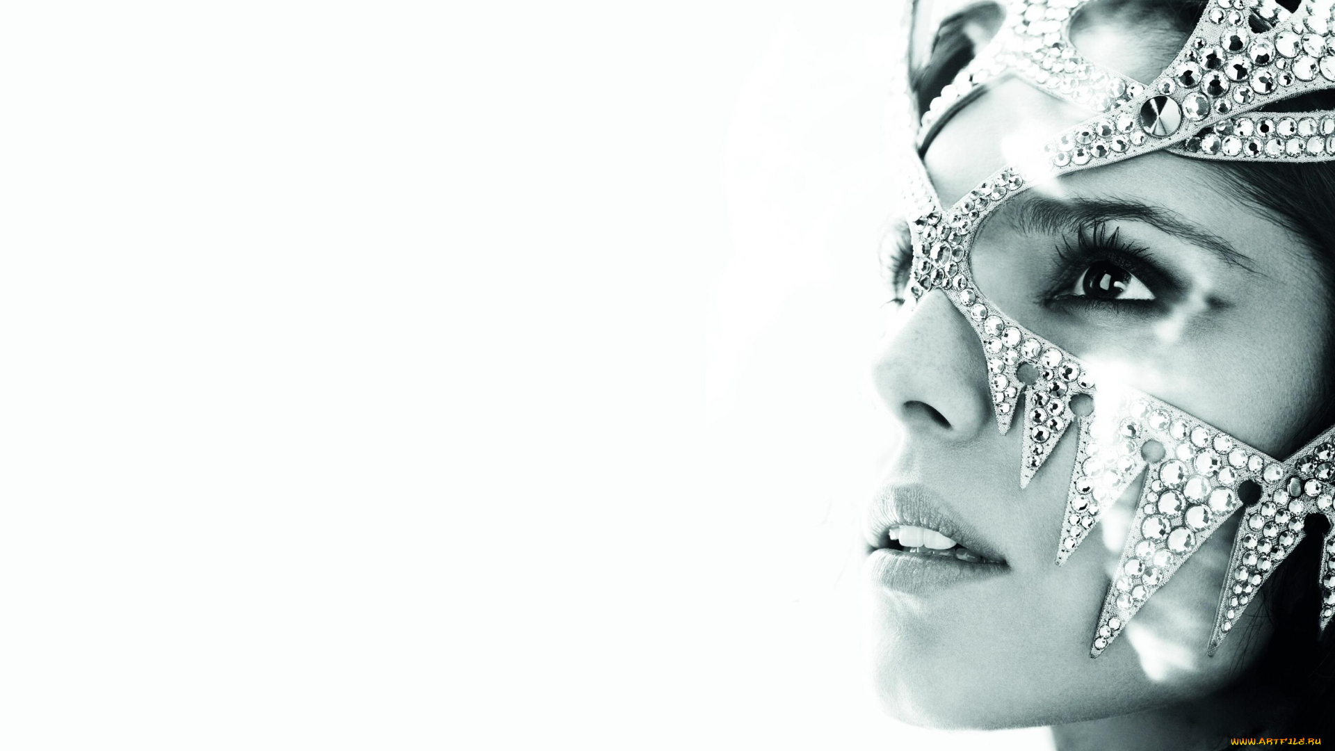 музыка, cheryl, cole, взгляд, маска, украшение, лицо, черно-белая, шерил, коул