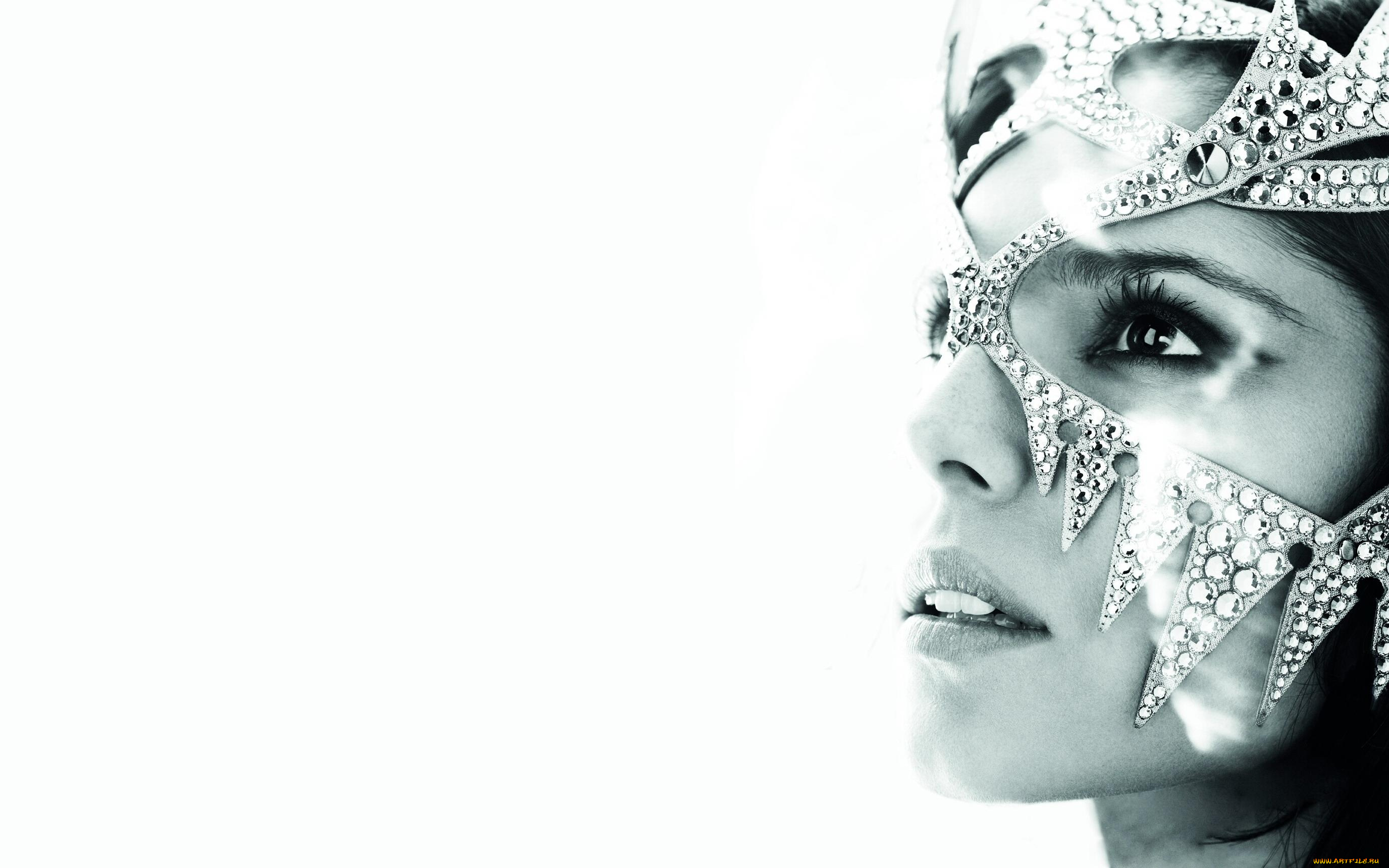 музыка, cheryl, cole, взгляд, маска, украшение, лицо, черно-белая, шерил, коул