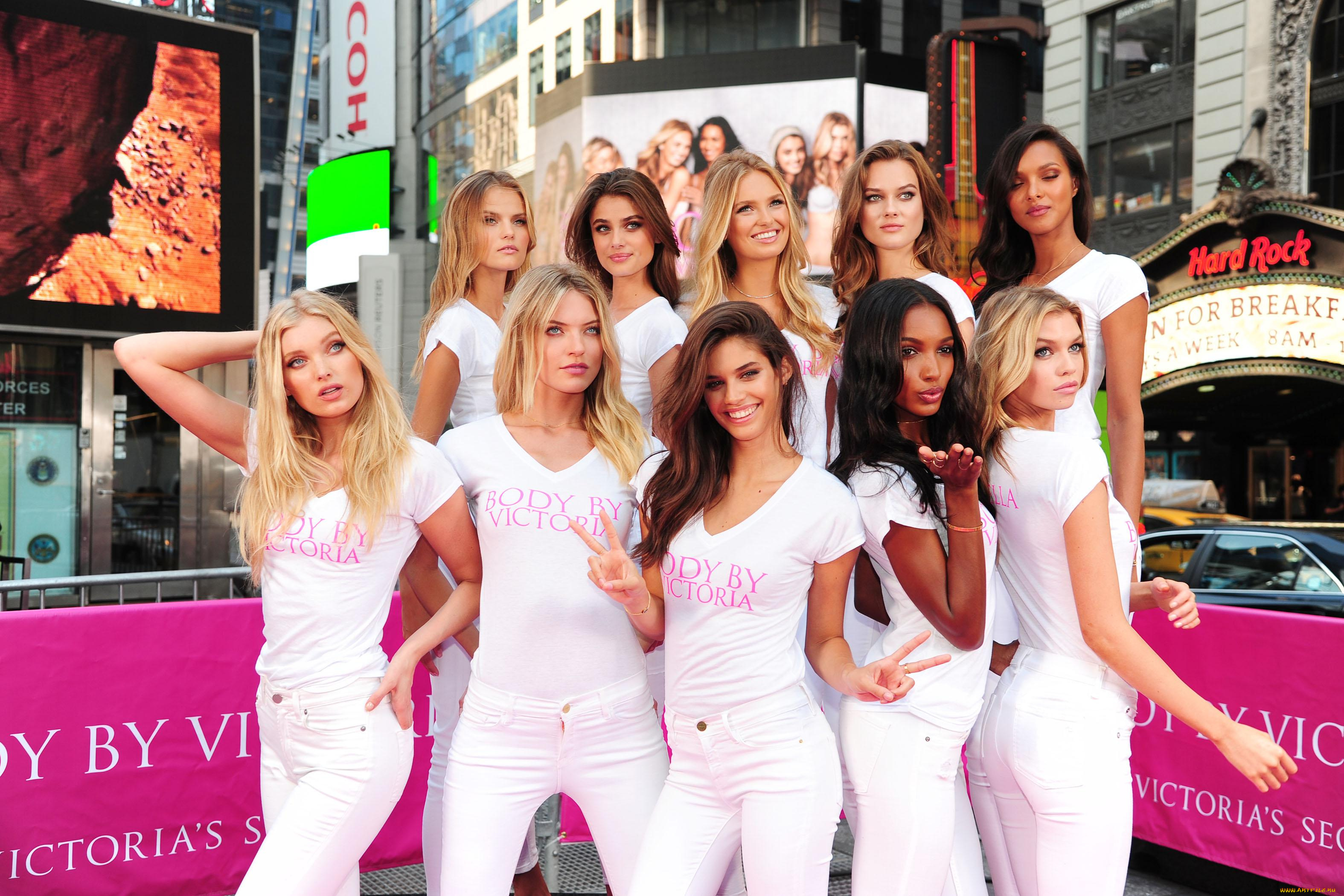 бренды, victoria`s, secret, улица, футболки, улыбки, модели