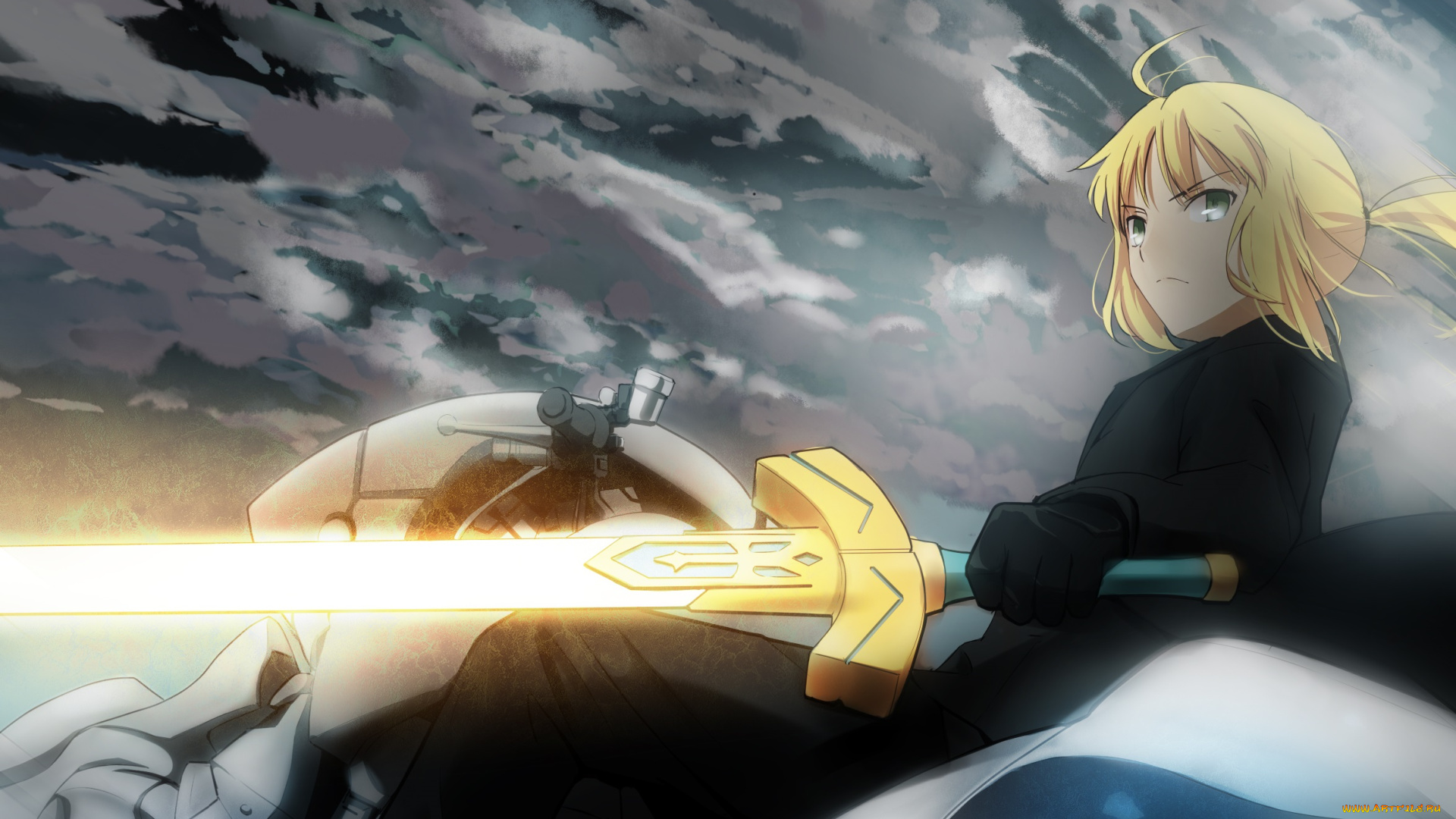 аниме, fate, zero, saber