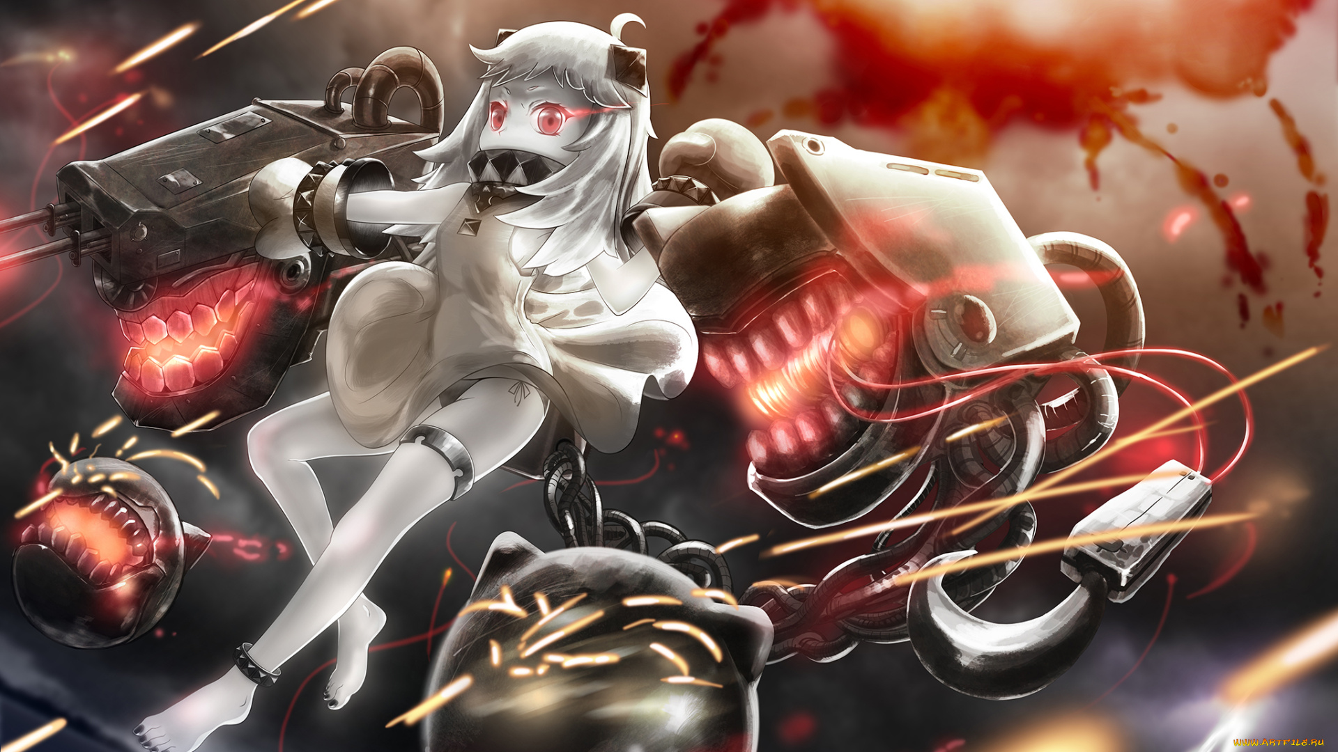 аниме, kantai, collection, northern, ocean, hime