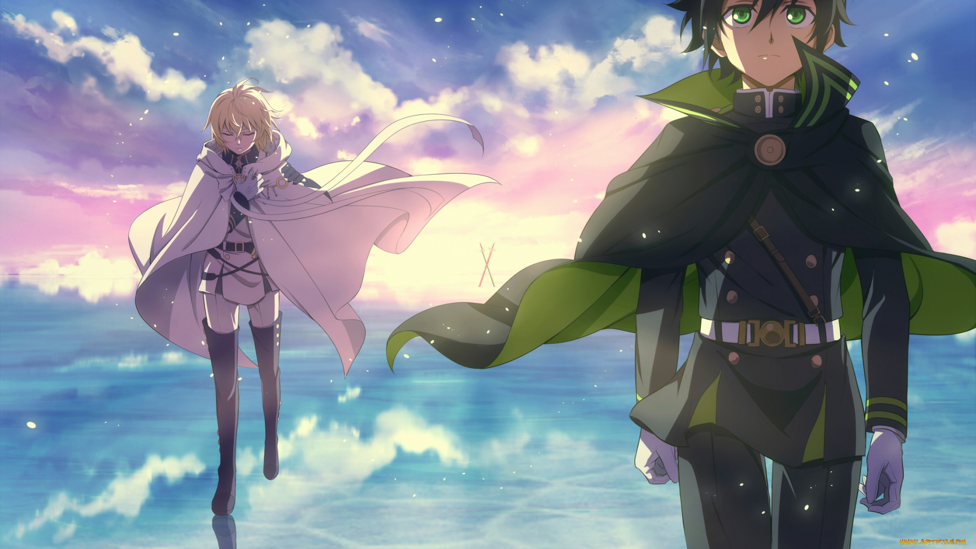 аниме, owari, no, seraph, микаэла, юичиро