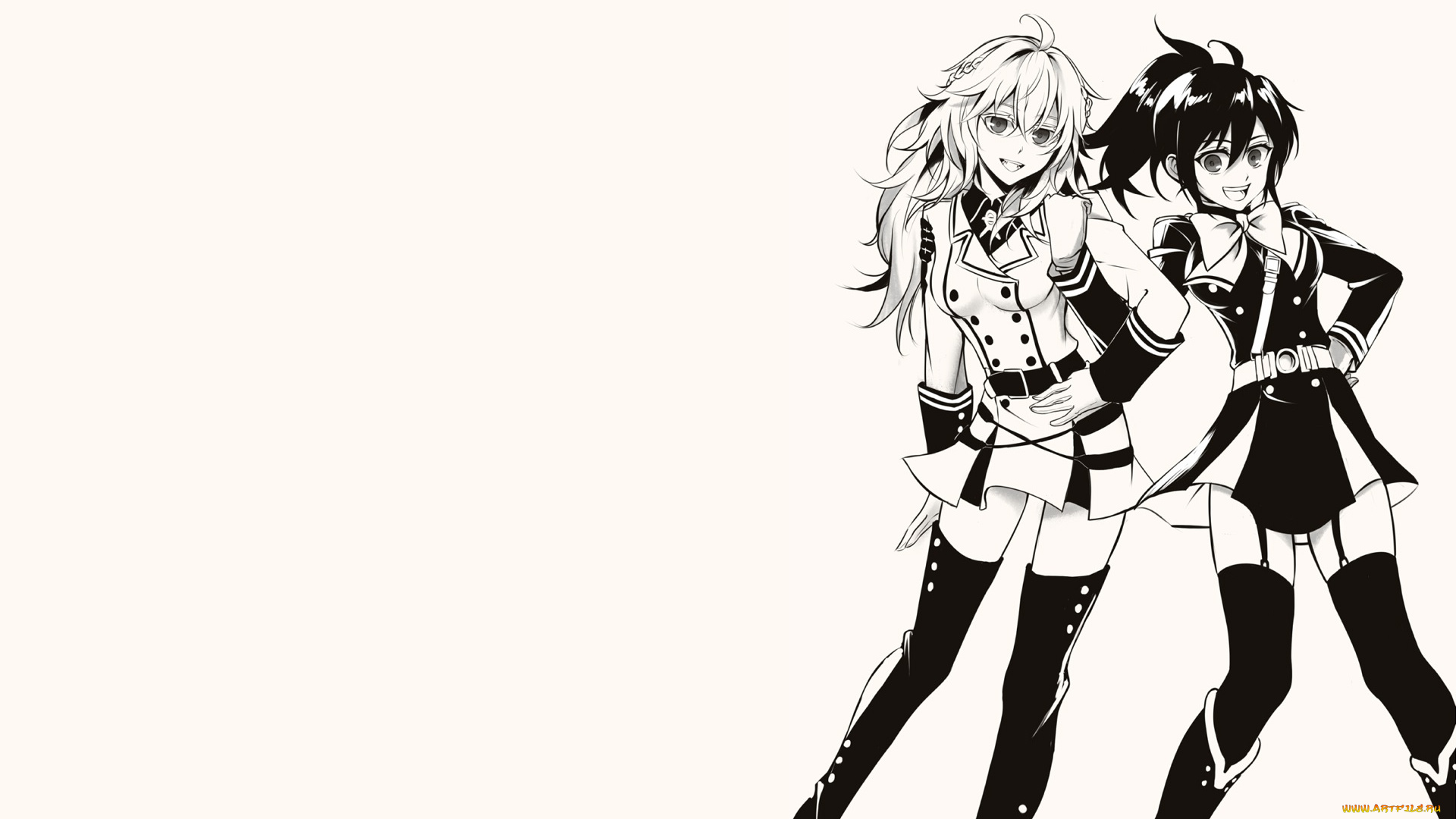 аниме, owari, no, seraph, персонажи