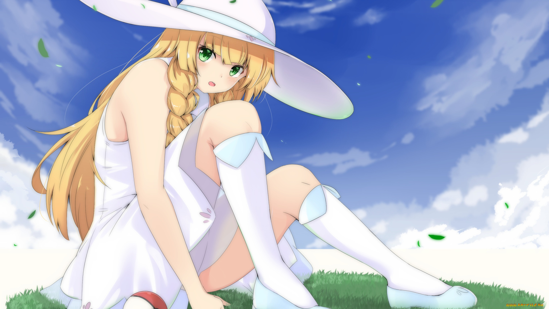 аниме, pokemon, lillie