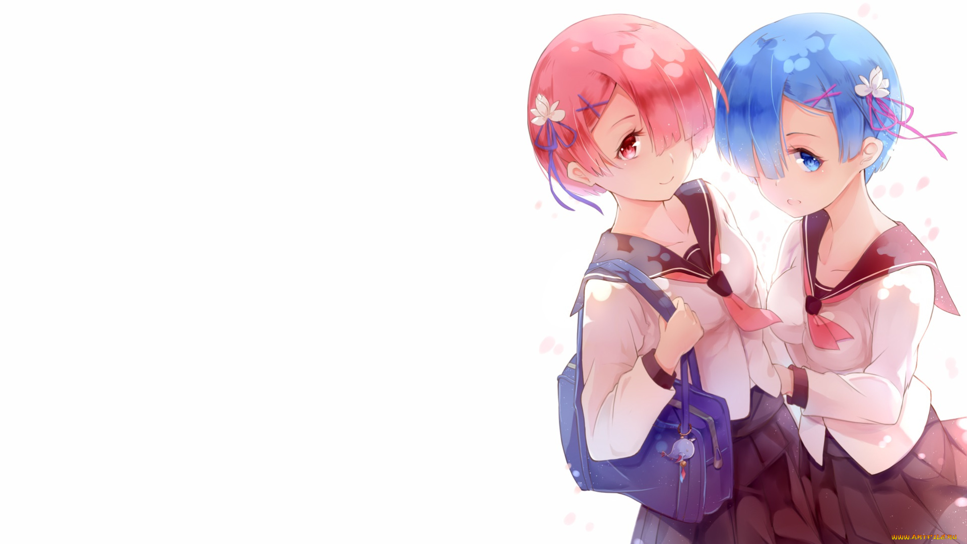 аниме, re, , zero, kara, hajimeru, isekai, seikatsu, rem, ram