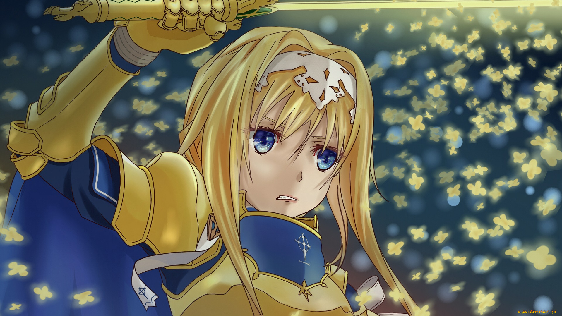 аниме, sword, art, online, девушка, фон, взгляд