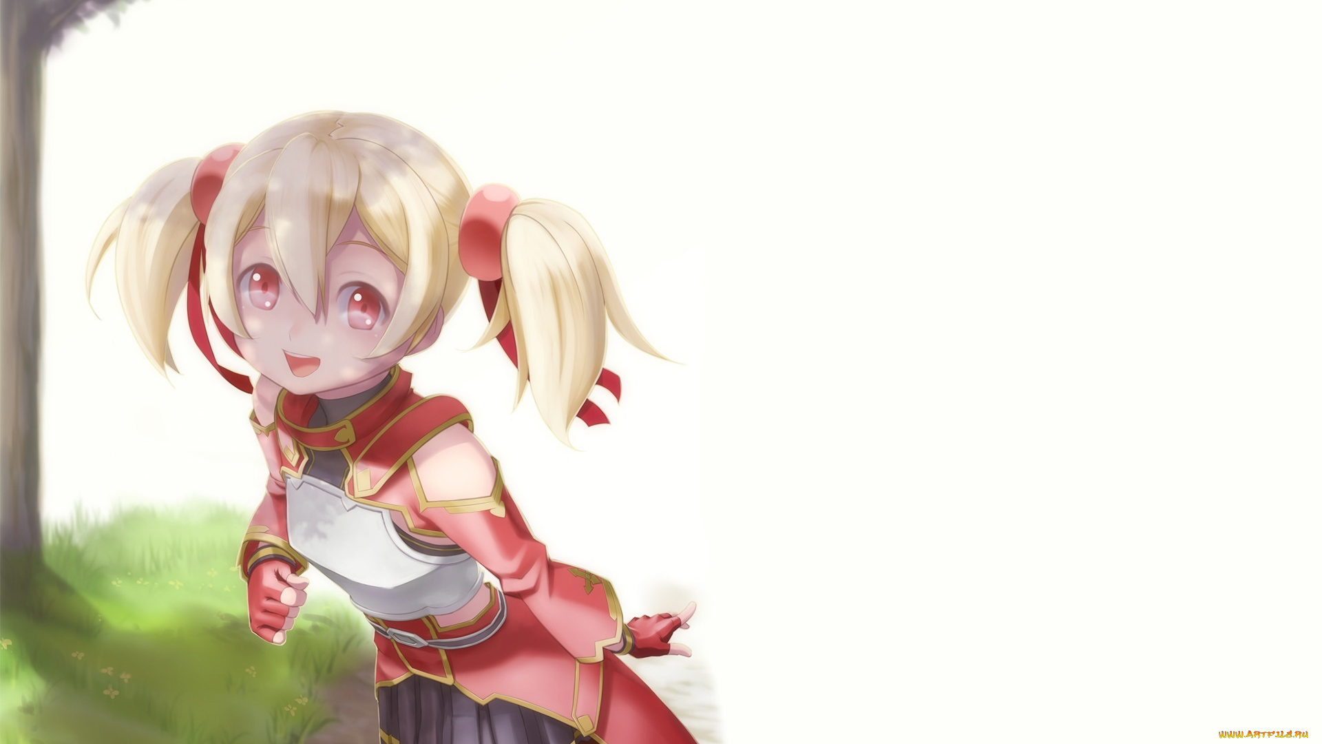 аниме, sword, art, online, девушка, взгляд, фон