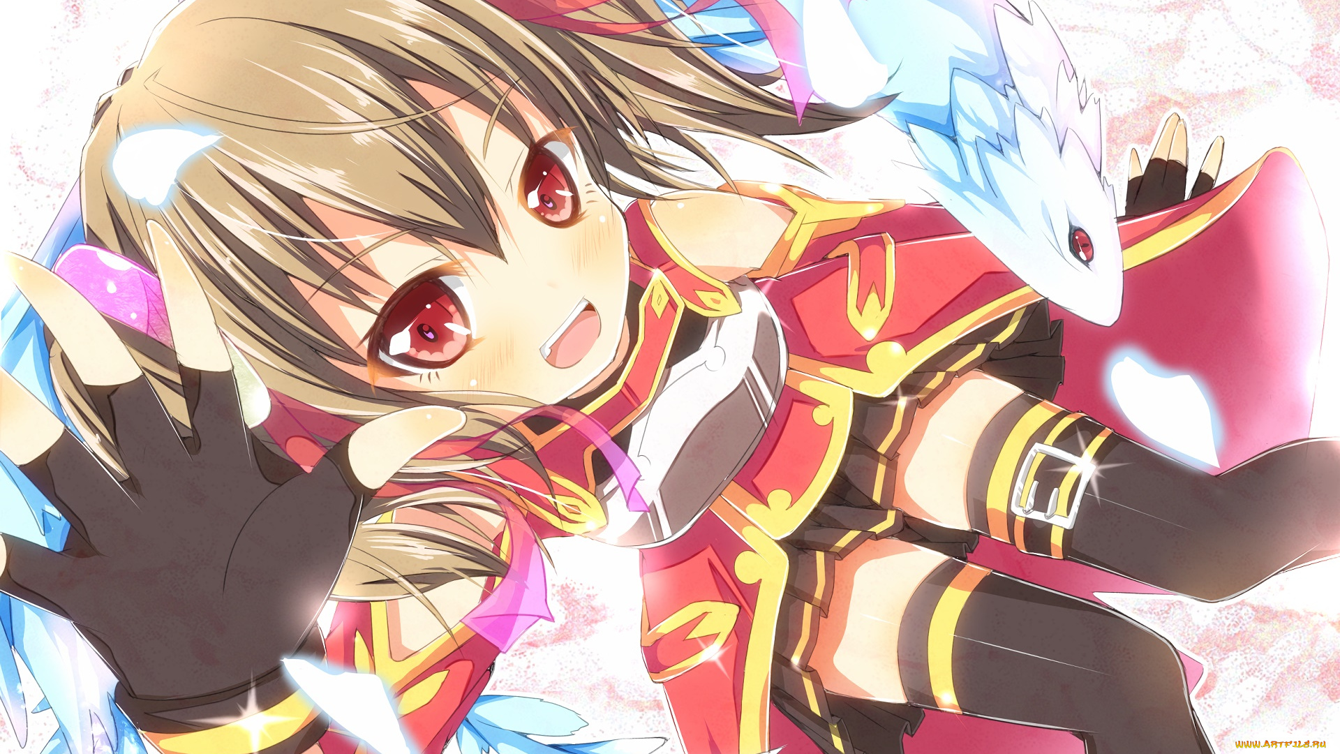 аниме, sword, art, online, девушка, взгляд, фон