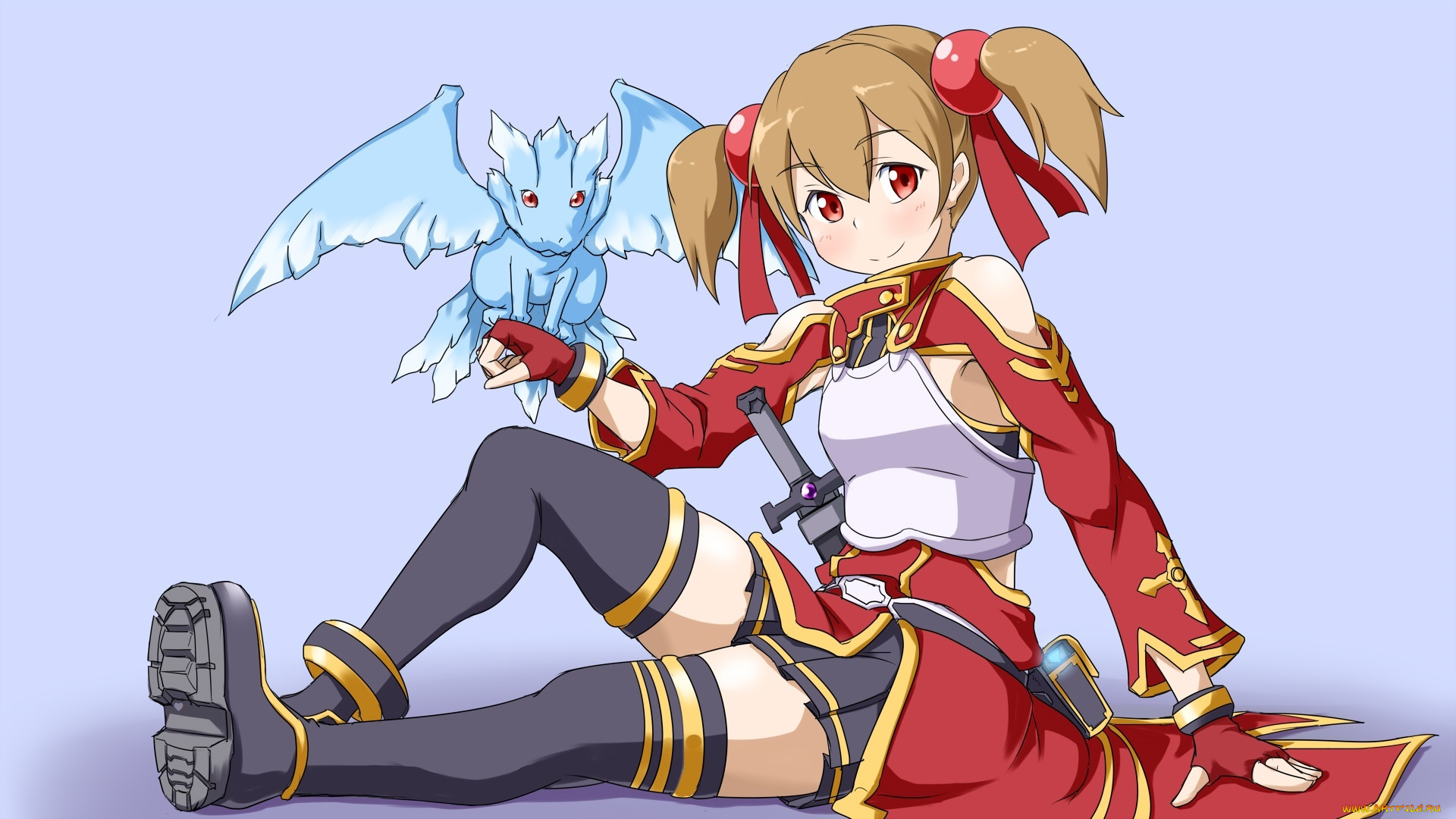 аниме, sword, art, online, фон, взгляд, девушка