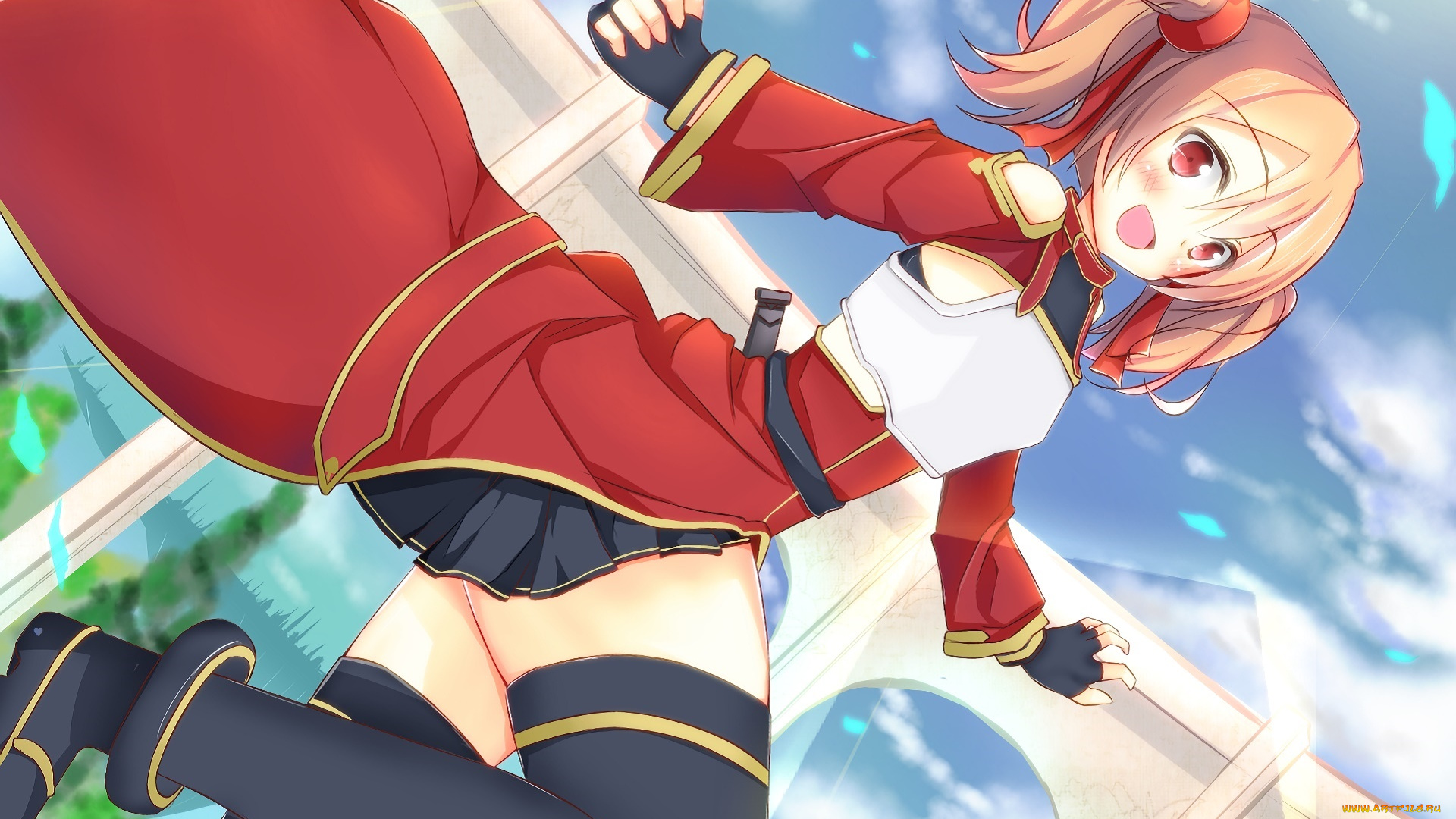 аниме, sword, art, online, фон, взгляд, девушка