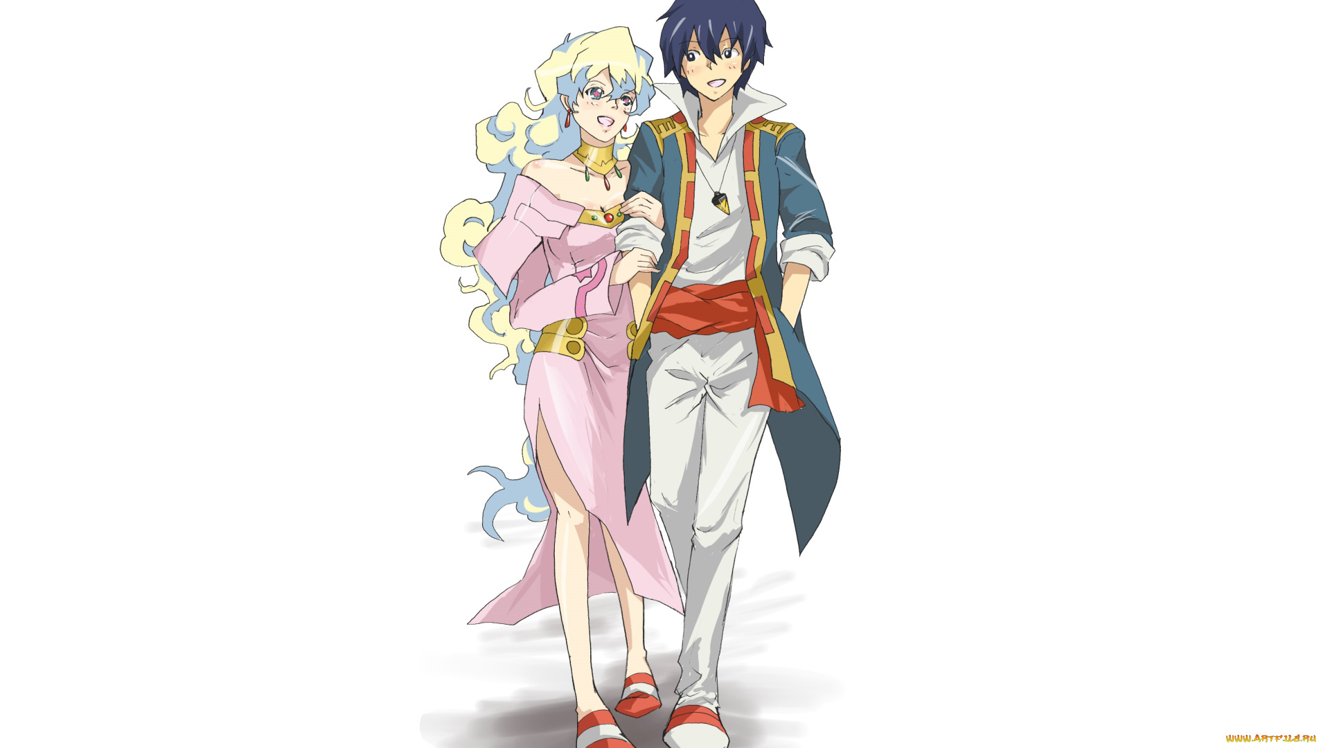 аниме, tengen, toppa, gurren-lagann, двое, девушка, симон