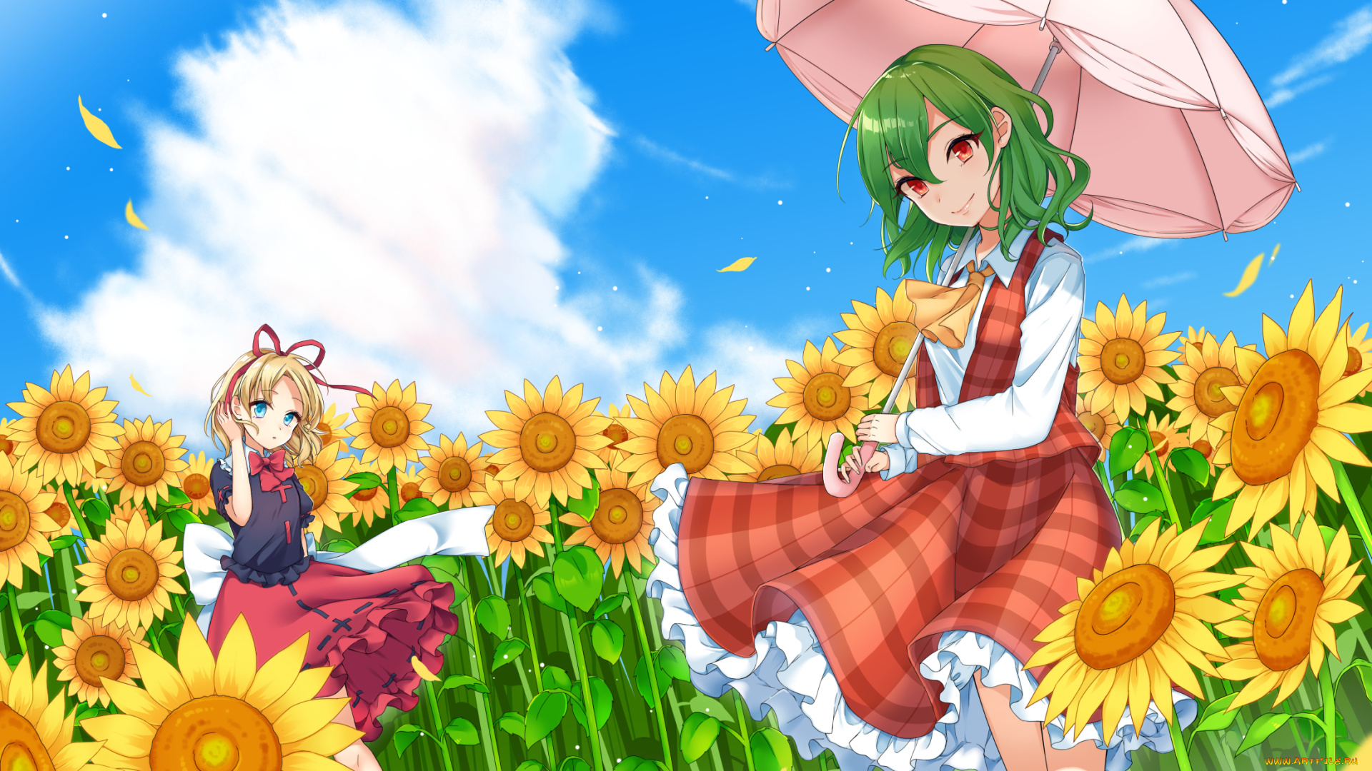 аниме, touhou, kazami, yuuka, medicine, melancholy