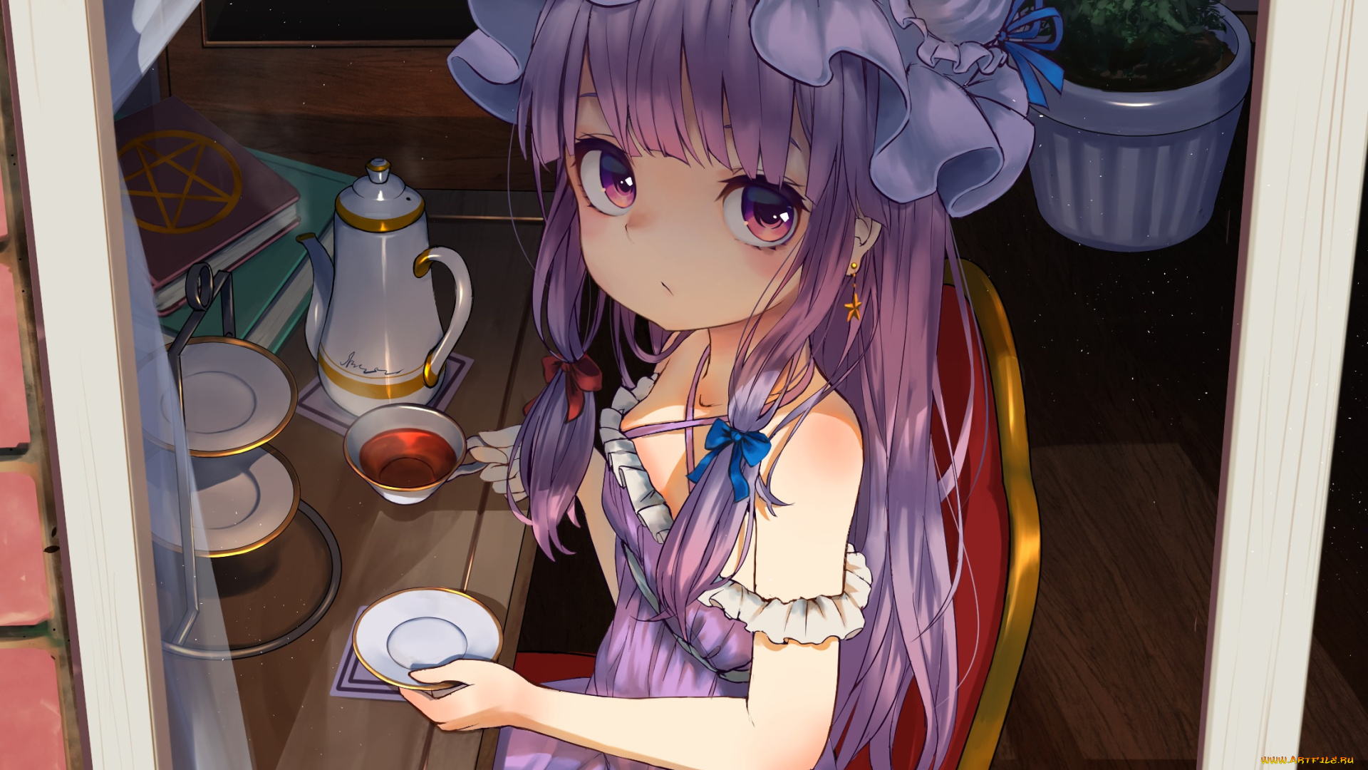 аниме, touhou, patchouli, knowledge