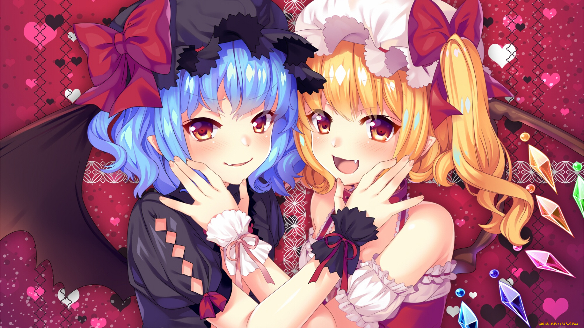 аниме, touhou, remilia, flandre, scarlet