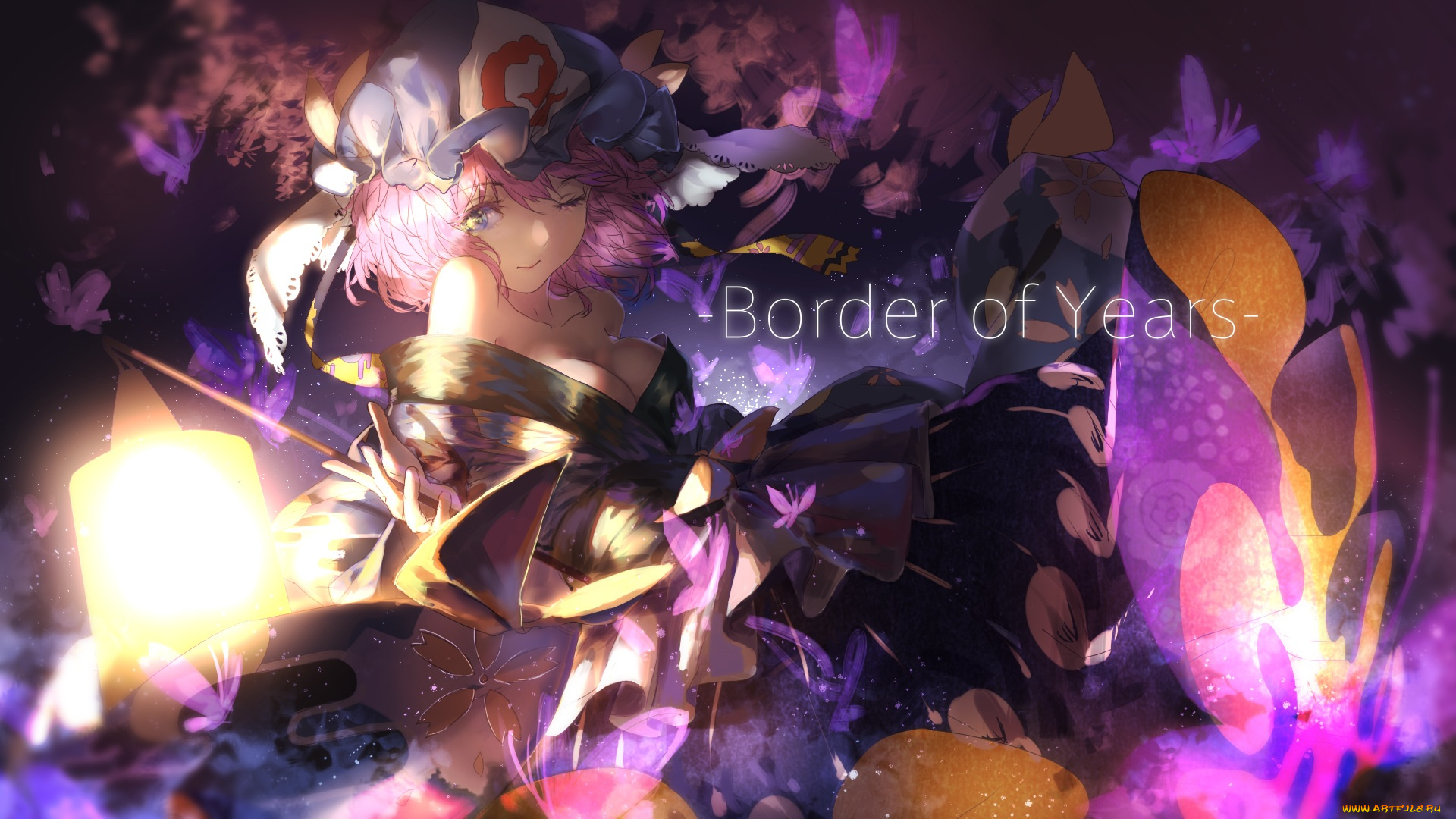 аниме, touhou, saigyouji, yuyuko