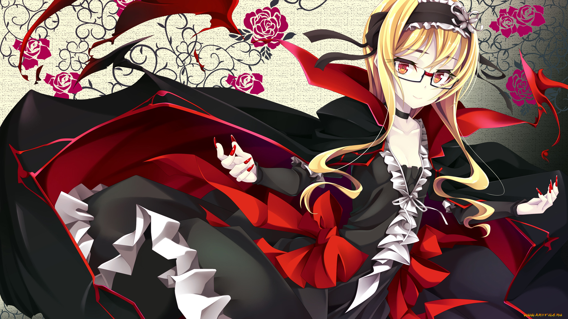 аниме, unknown, , другое, девушка, взгляд, фон