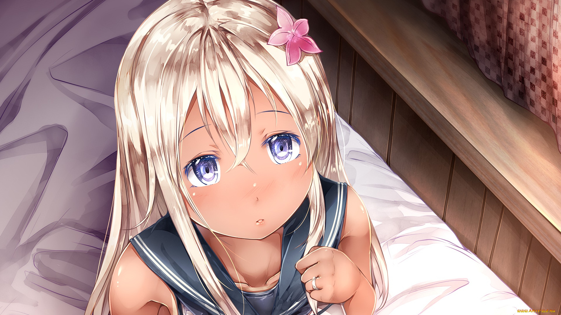 аниме, unknown, , другое, фон, взгляд, девушка