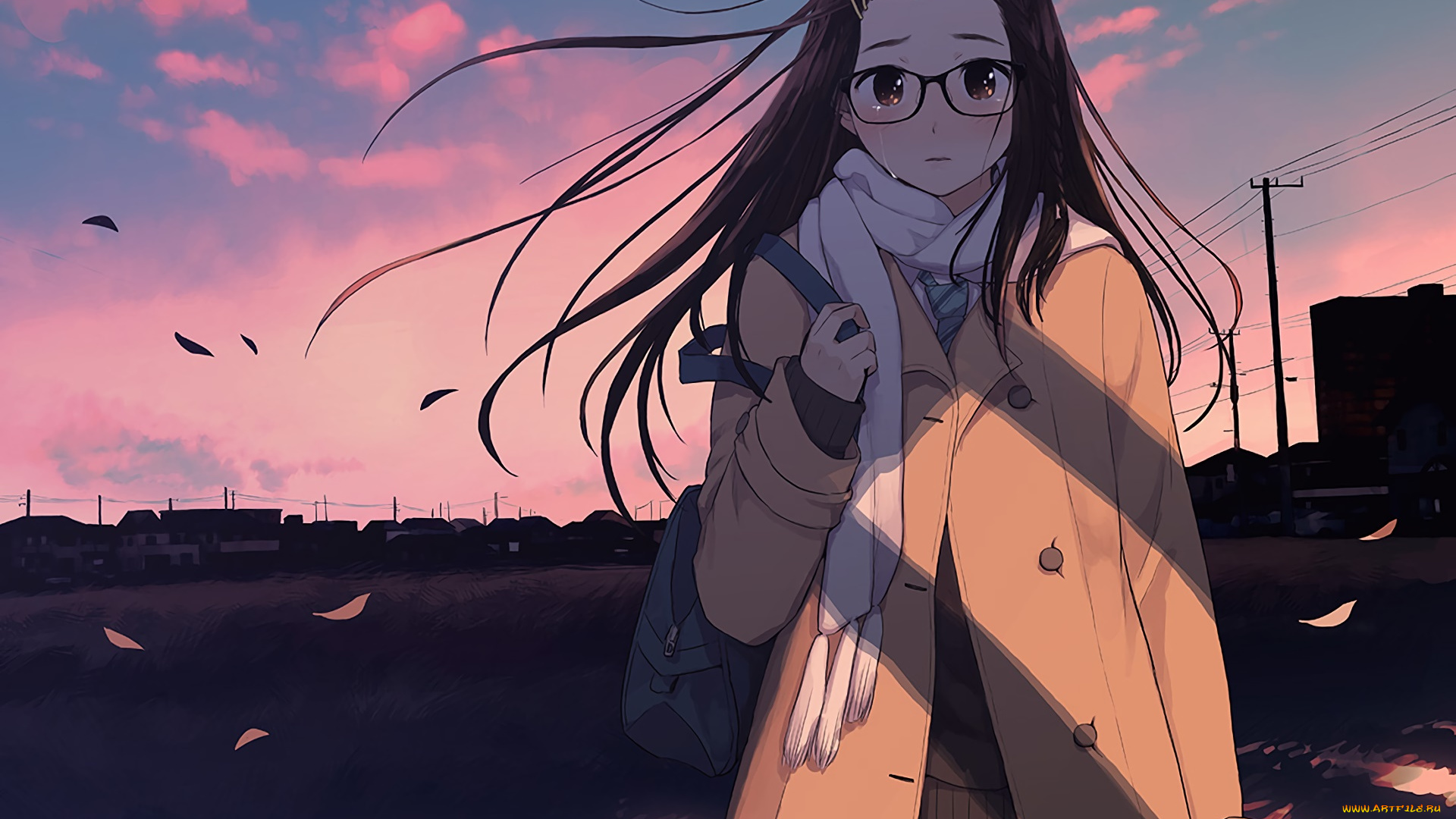 аниме, unknown, , другое, фон, взгляд, девушка