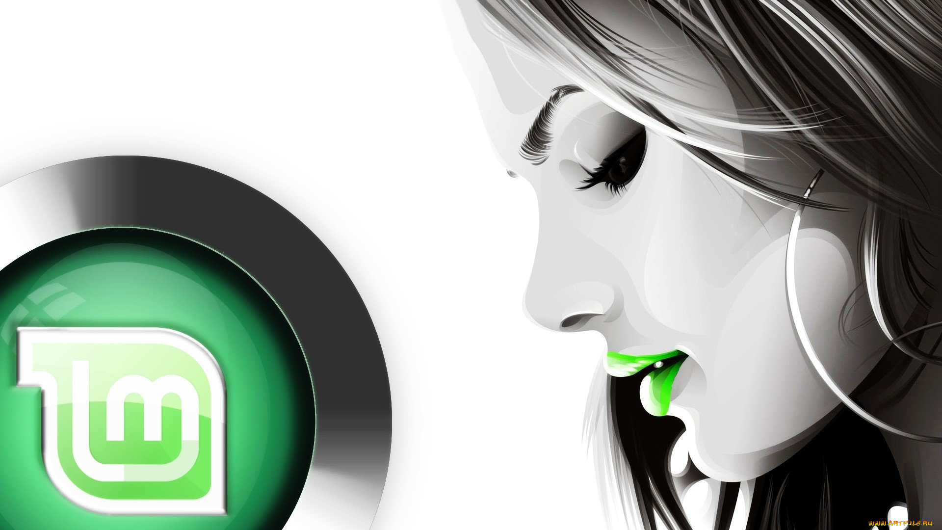 компьютеры, linux, логотип, фон