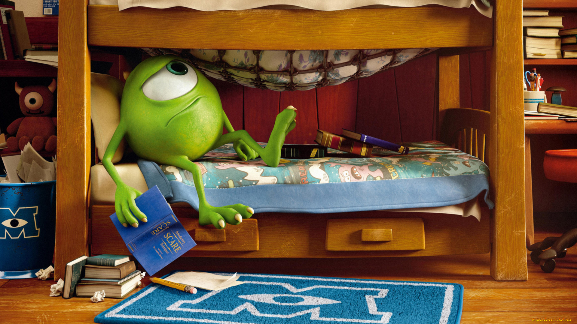 мультфильмы, monsters, university, персонаж