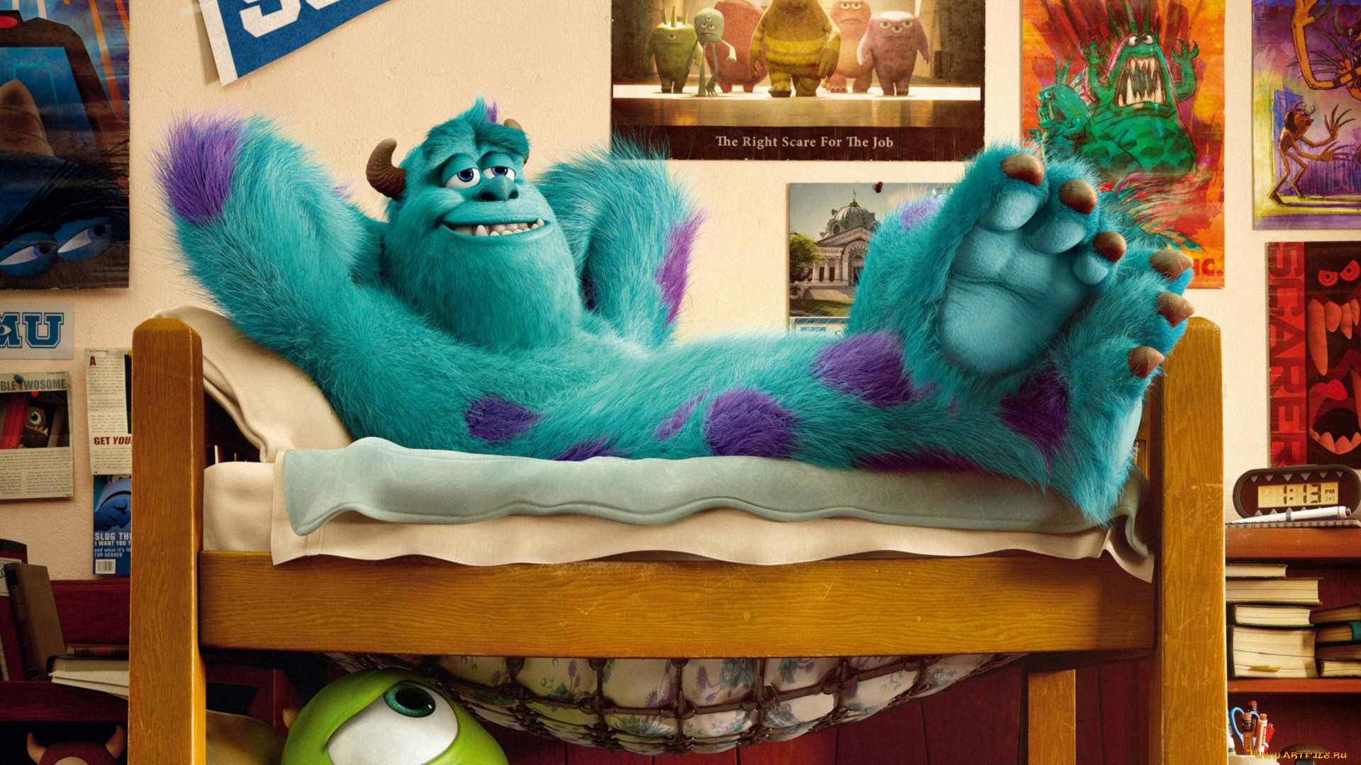 мультфильмы, monsters, university, персонаж