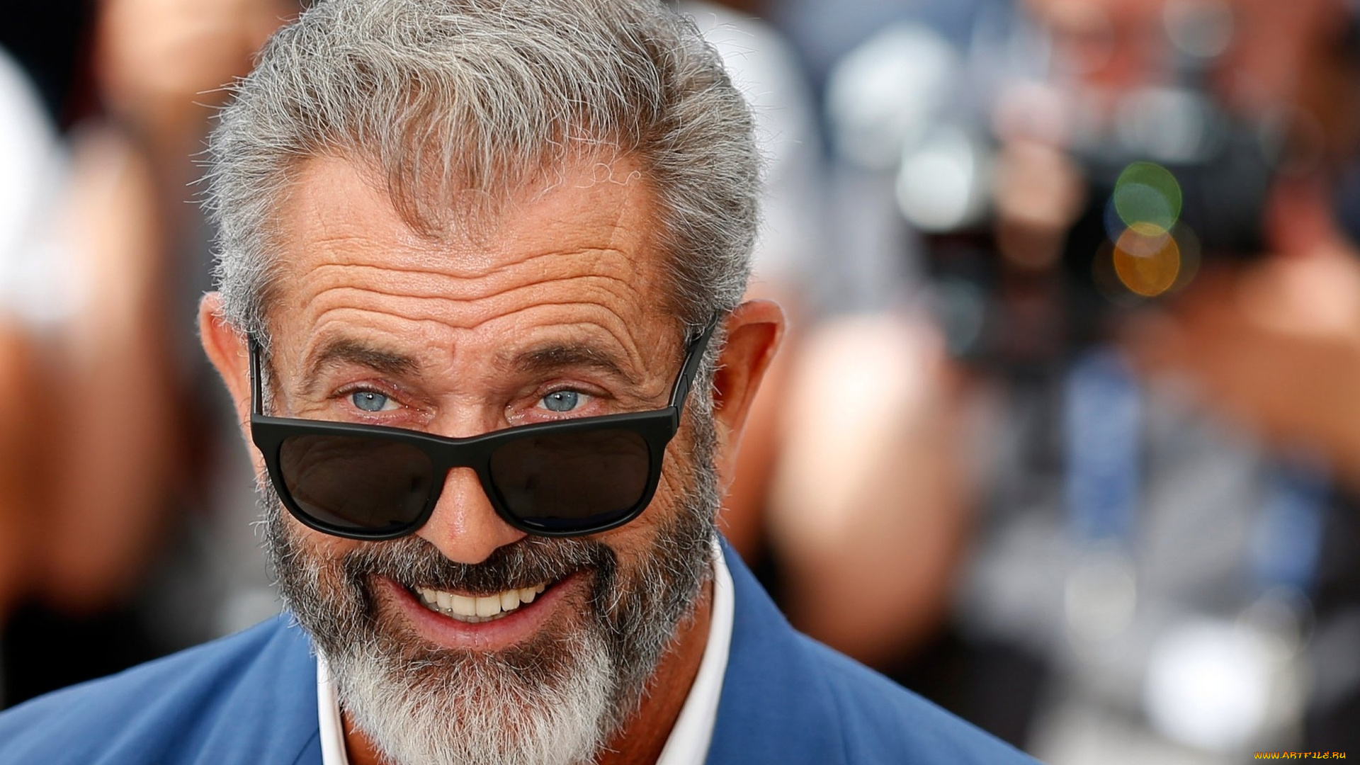 мужчины, mel, gibson, седина, борода, очки, улыбка