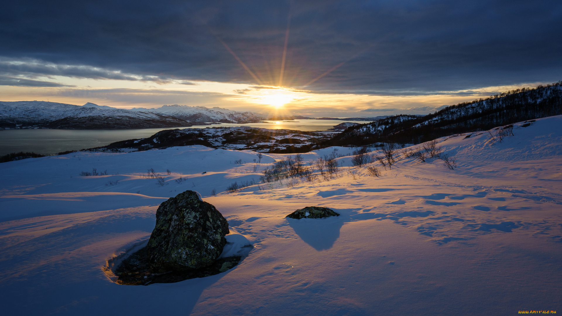 природа, зима, снег