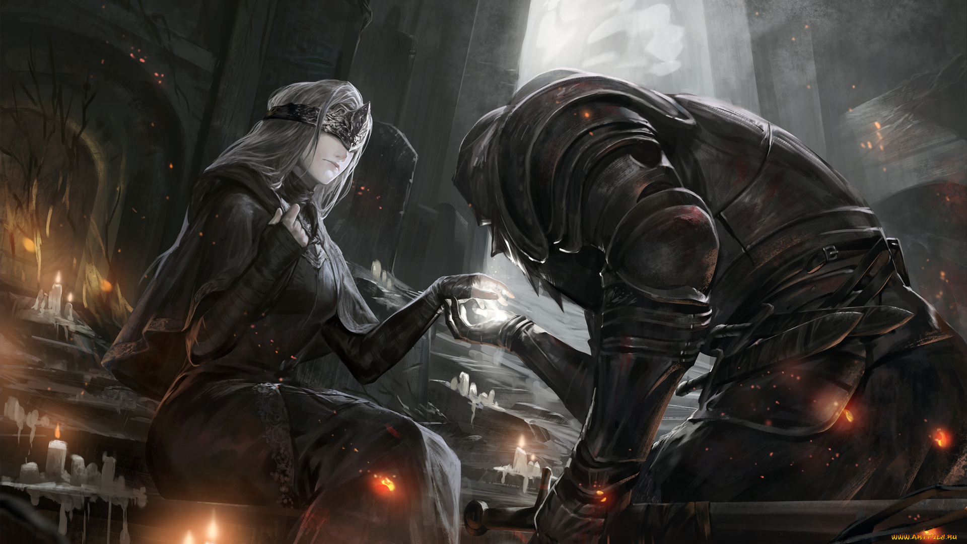 видео, игры, dark, souls, fire, keeper, dark, souls