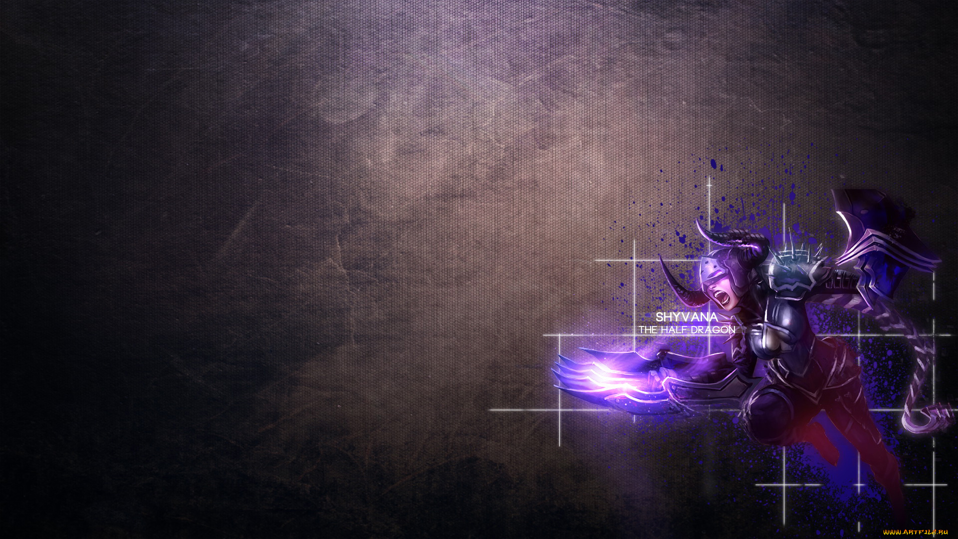 видео, игры, league, of, legends, девушка, фон, латы, shyvana
