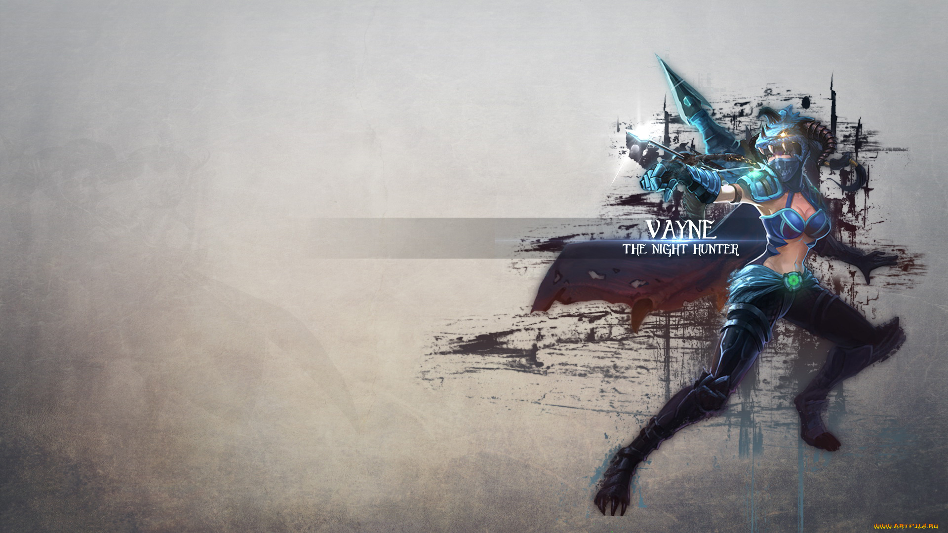 видео, игры, league, of, legends, девушка, фон, униформа, vayne