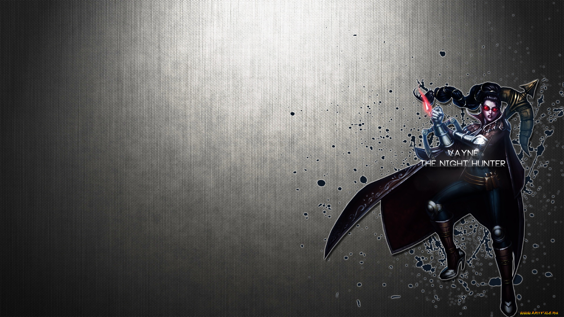 видео, игры, league, of, legends, девушка, взгляд, фон, vayne