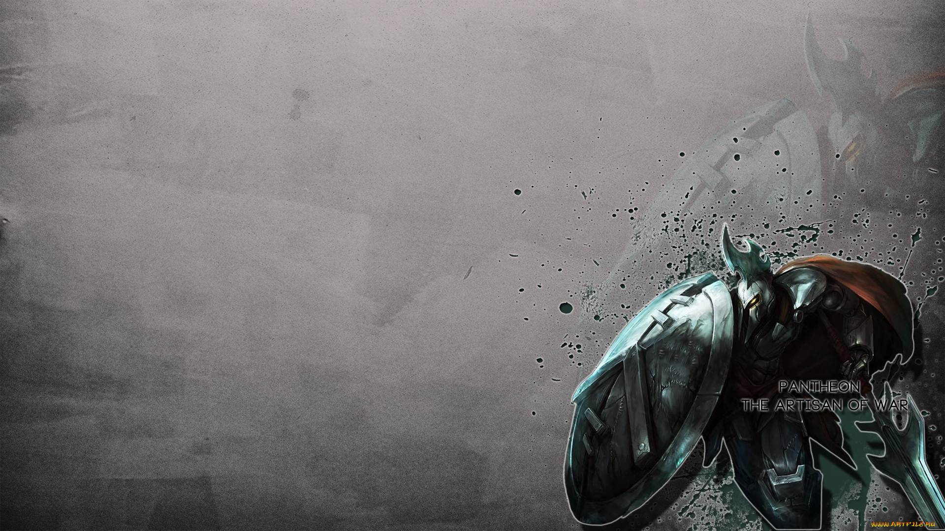 видео, игры, league, of, legends, фон, щит, существо, pantheon