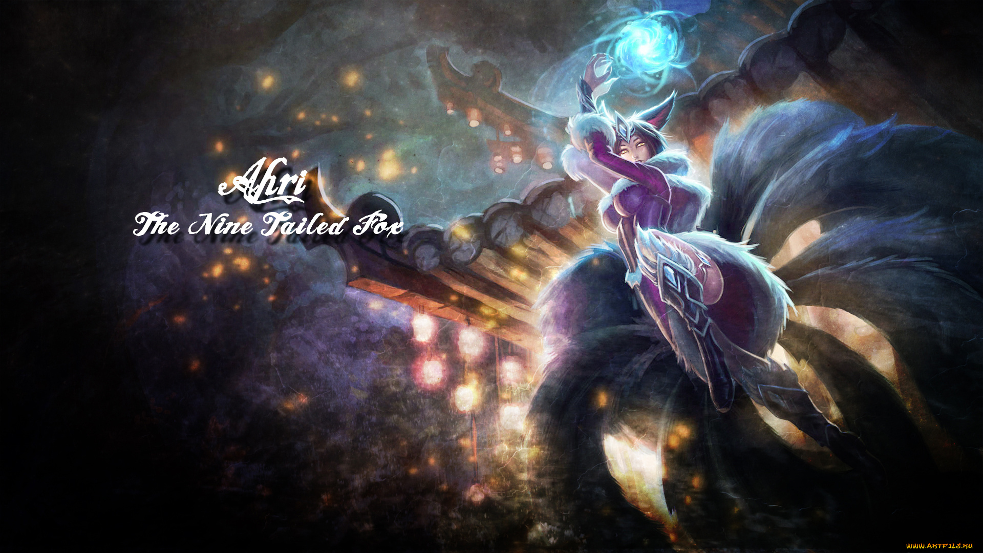 видео, игры, league, of, legends, взгляд, фон, девушка, униформа, ahri