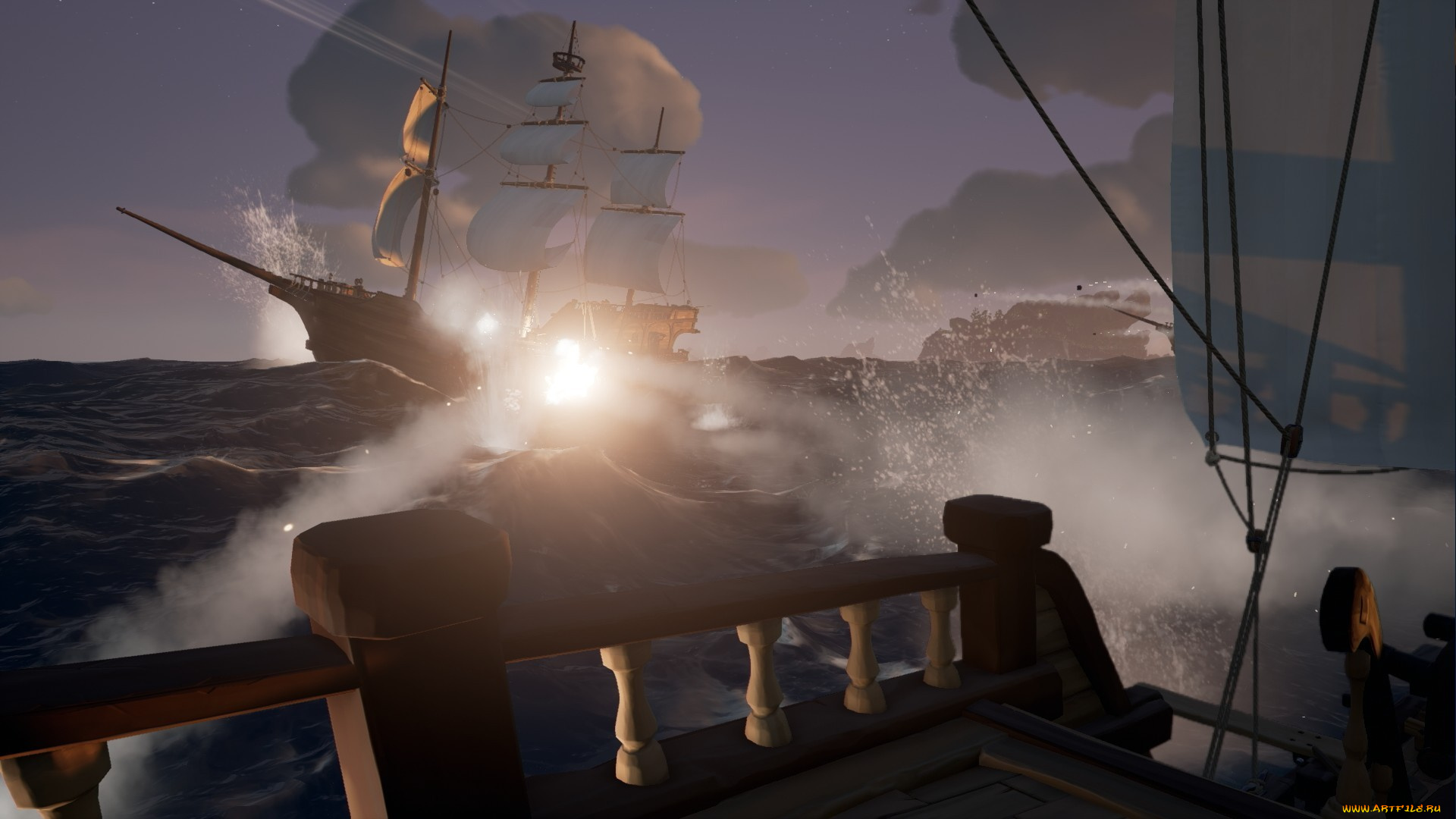 видео, игры, sea, of, thieves, море, парусник