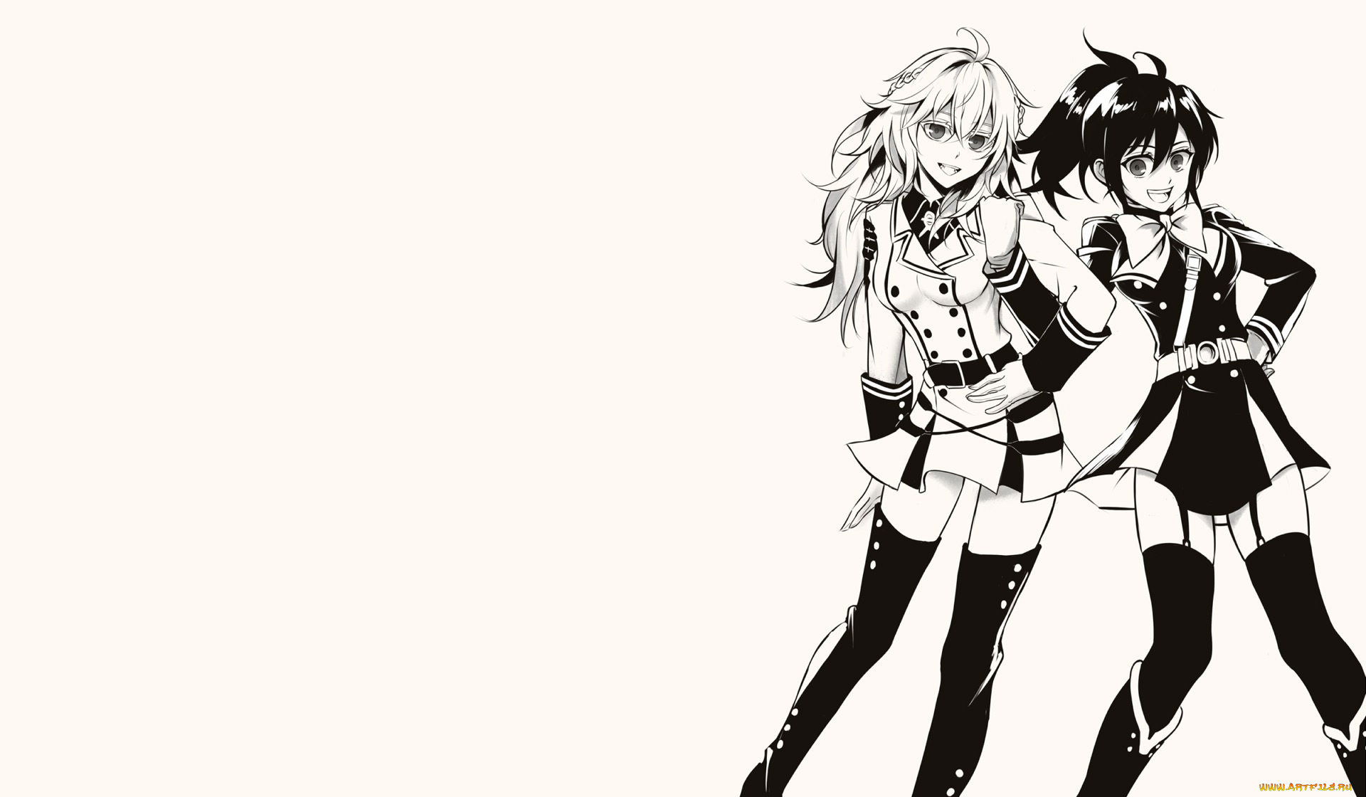 аниме, owari, no, seraph, персонажи