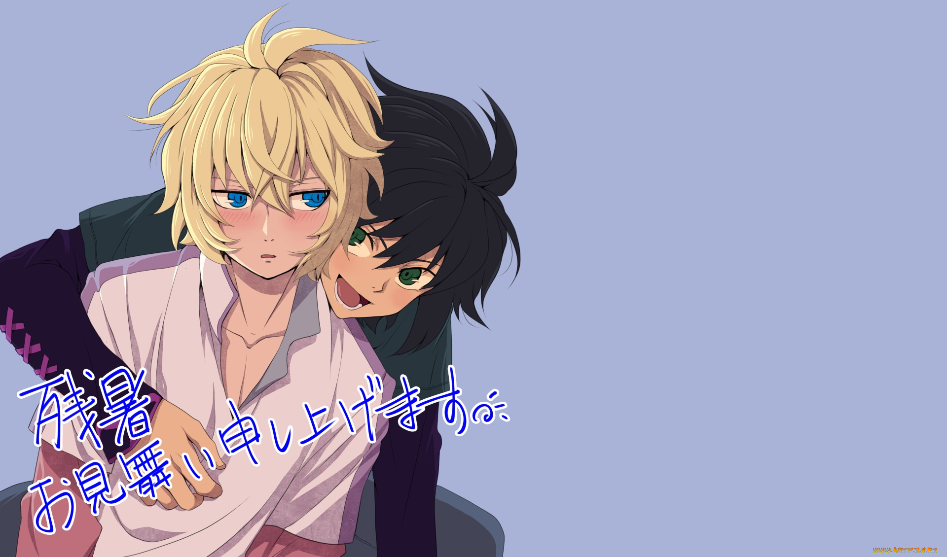 аниме, owari, no, seraph, юичиро, микаэла